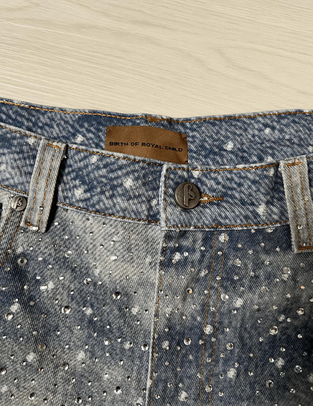 Birth of Royal Child Birth of Royal Child Rhinestone-embellished Jeans Size US 42 / EU 58 - 2 Thumbnail