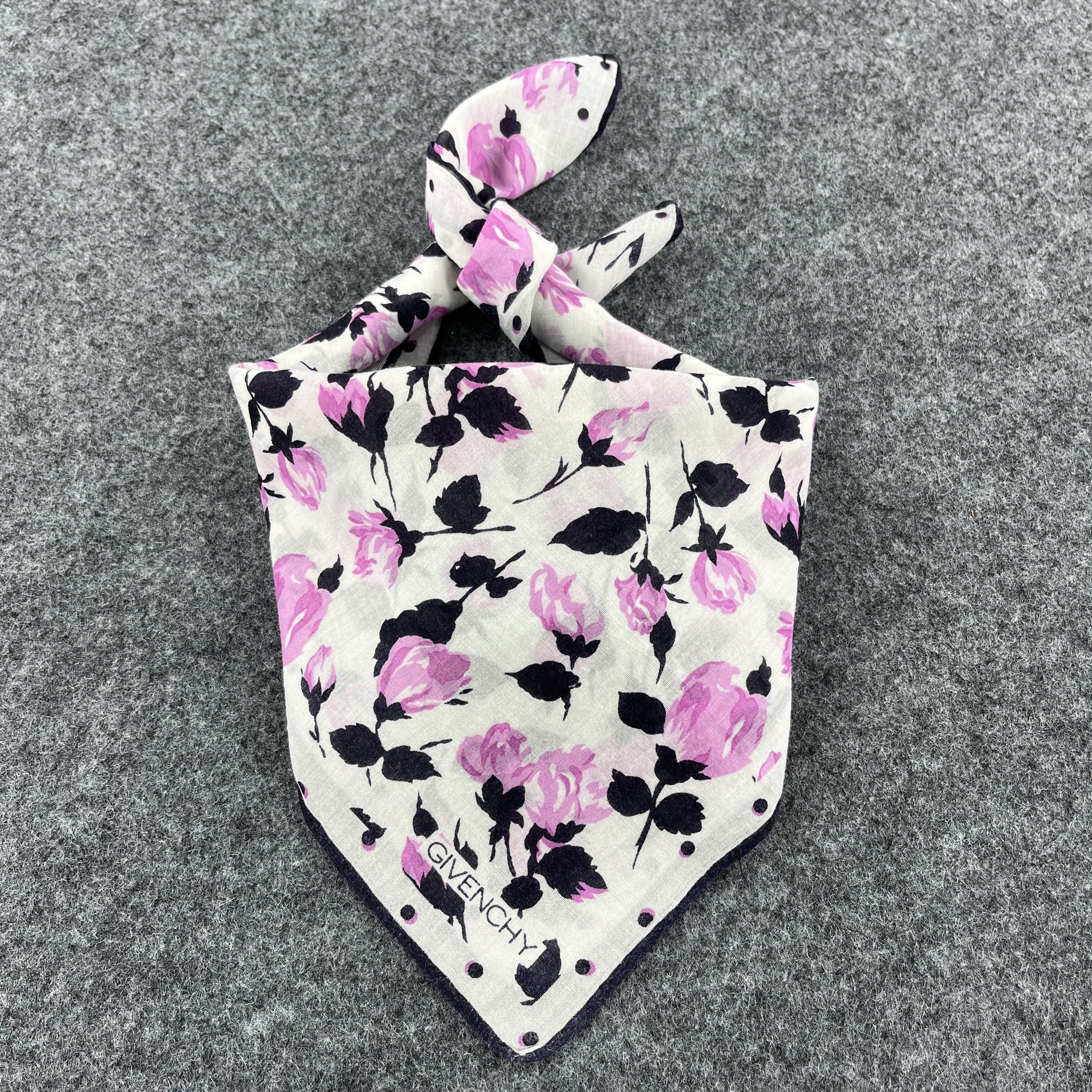 Vintage Floral Givenchy Handkerchief / Bandana / Neckerchief B477 Size ONE SIZE - 1 Thumbnail