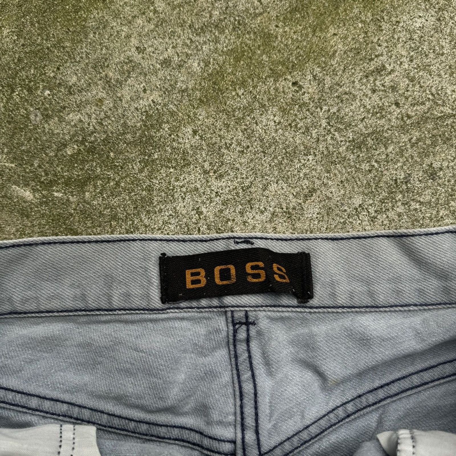 JNCO VINTAGE Y2K BOSS BAGGY FADED THRASHED DENIM JEAN SHORTS Size US 32 / EU 48 - 9 Thumbnail