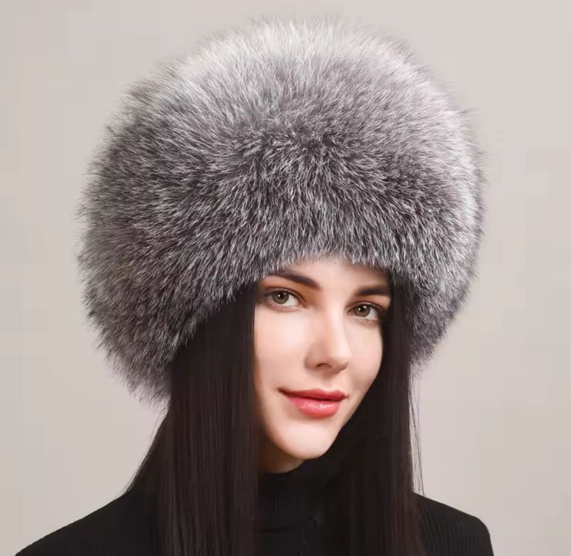 Japanese Brand Aesthetic Fox Fur Hat Unisex Size ONE SIZE - 2 Thumbnail