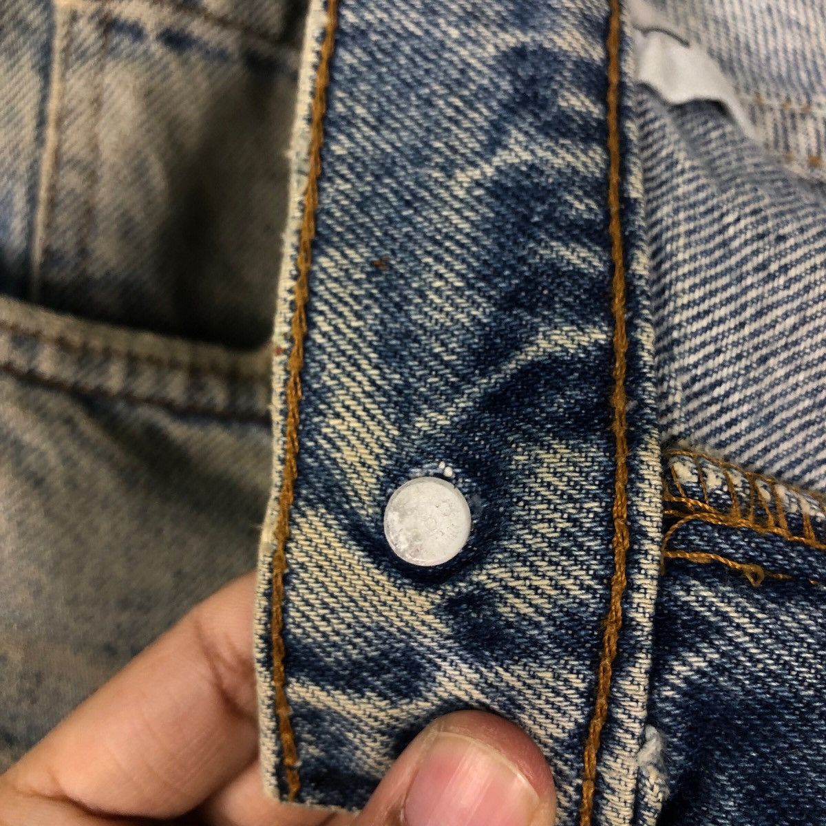 Levi's 🔥VINTAGE DISTRESSED DENIM JEANS LEVI’S MADE IN USA Size US 34 / EU 50 - 21 Thumbnail