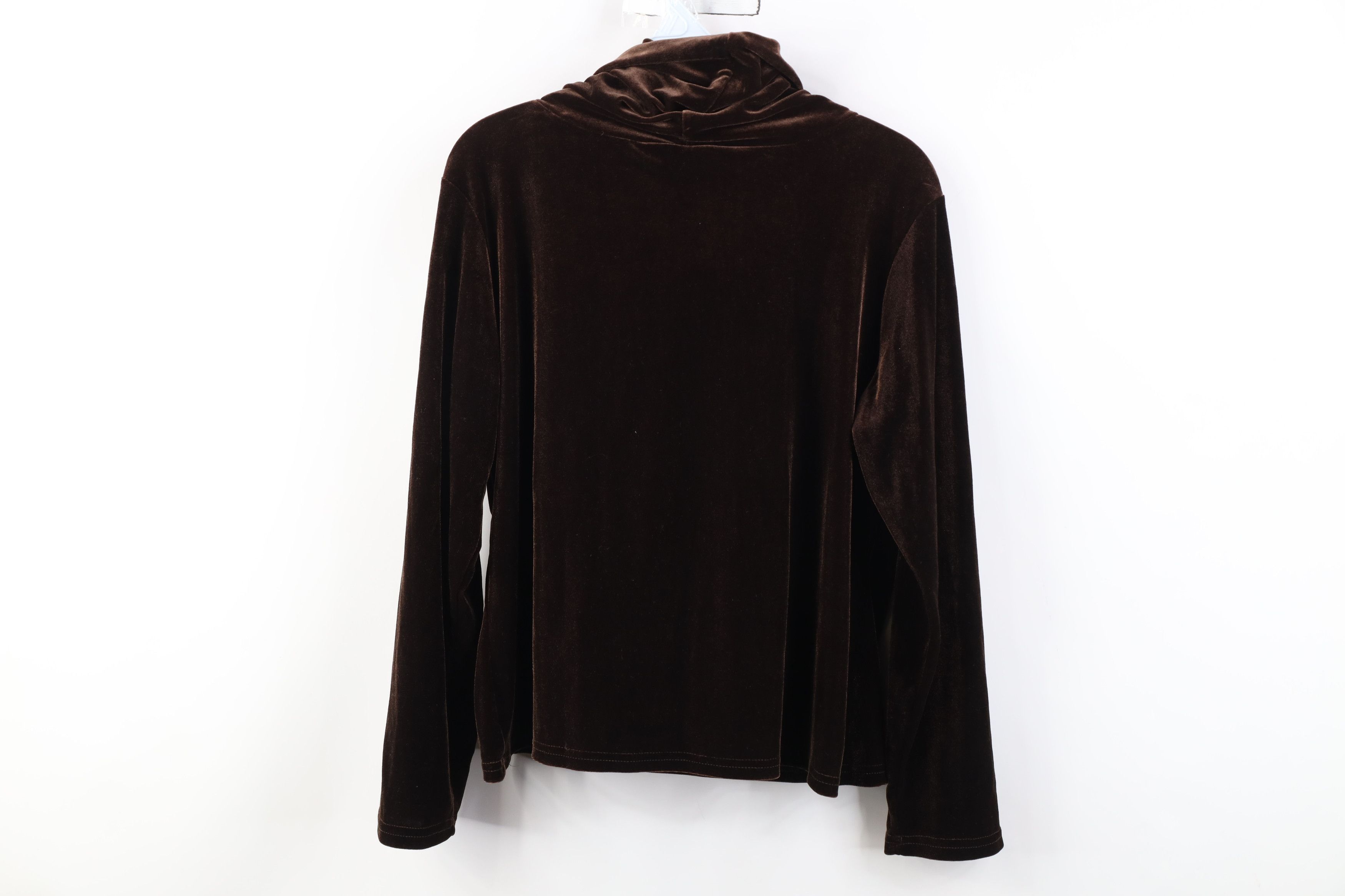 Vintage Vintage 90s Y2K Babydoll Funnel Neck Sweater Brown USA Size XL / US 12-14 / IT 48-50 - 9 Thumbnail