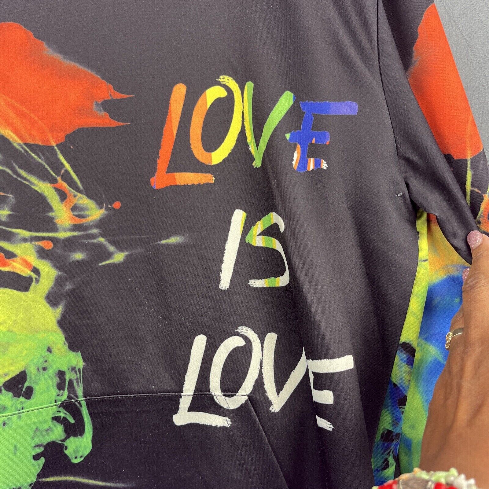 Other Tie-dye Love is Love Hoodie Men's Small Colorful Smoke San F Size US S / EU 44-46 / 1 - 2 Thumbnail