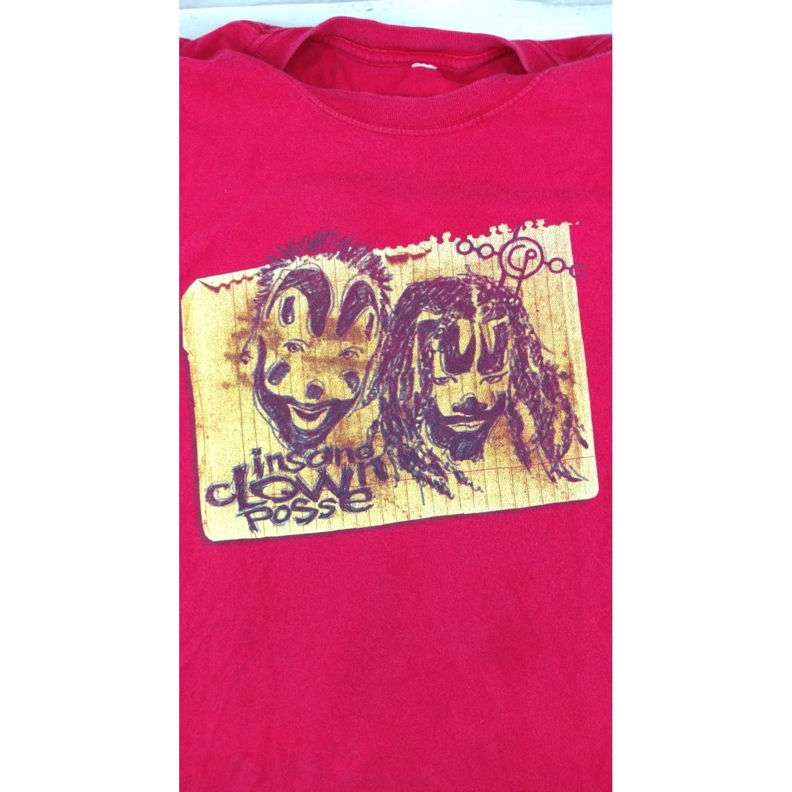 Vintage Men's Vintage Red Distressed ICP Juggalo T-Shirt Size XL Shirt Mens XL Red ICP T-Shirt Size US XL / EU 56 / 4 - 5 Thumbnail