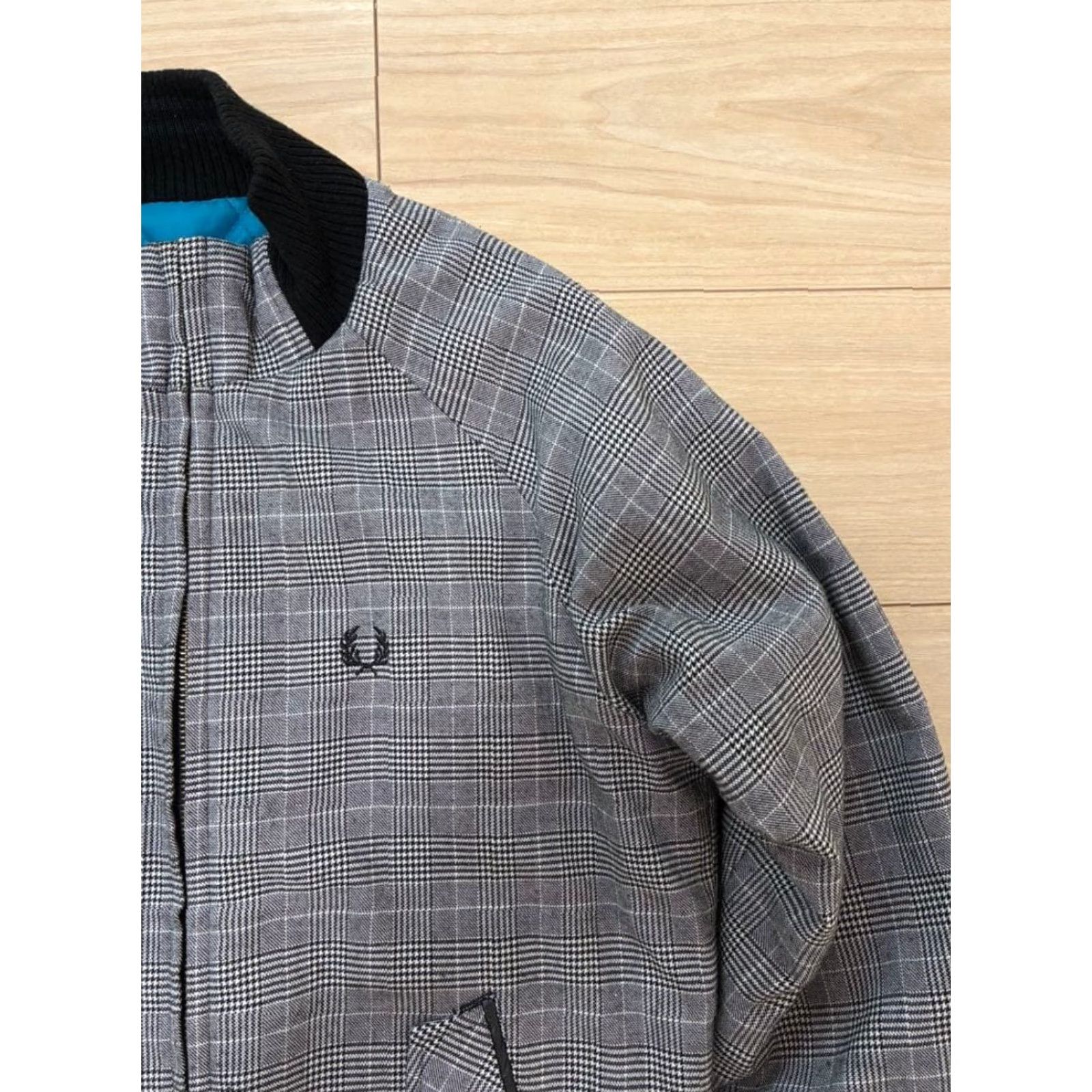 Fred Perry VINTAGE Fred Perry Reversible Quilted Zip Jacket Glen Check Blue Size S Logo from Japan Size US S / EU 44-46 / 1 - 4 Thumbnail