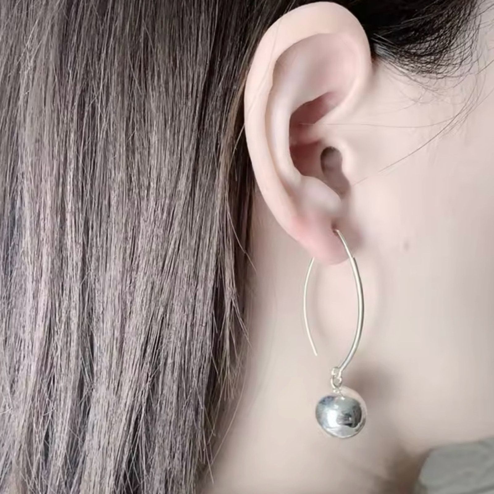 Other COPY - Silver Vintage Drop Ball Earrings Size ONE SIZE - 2 Thumbnail