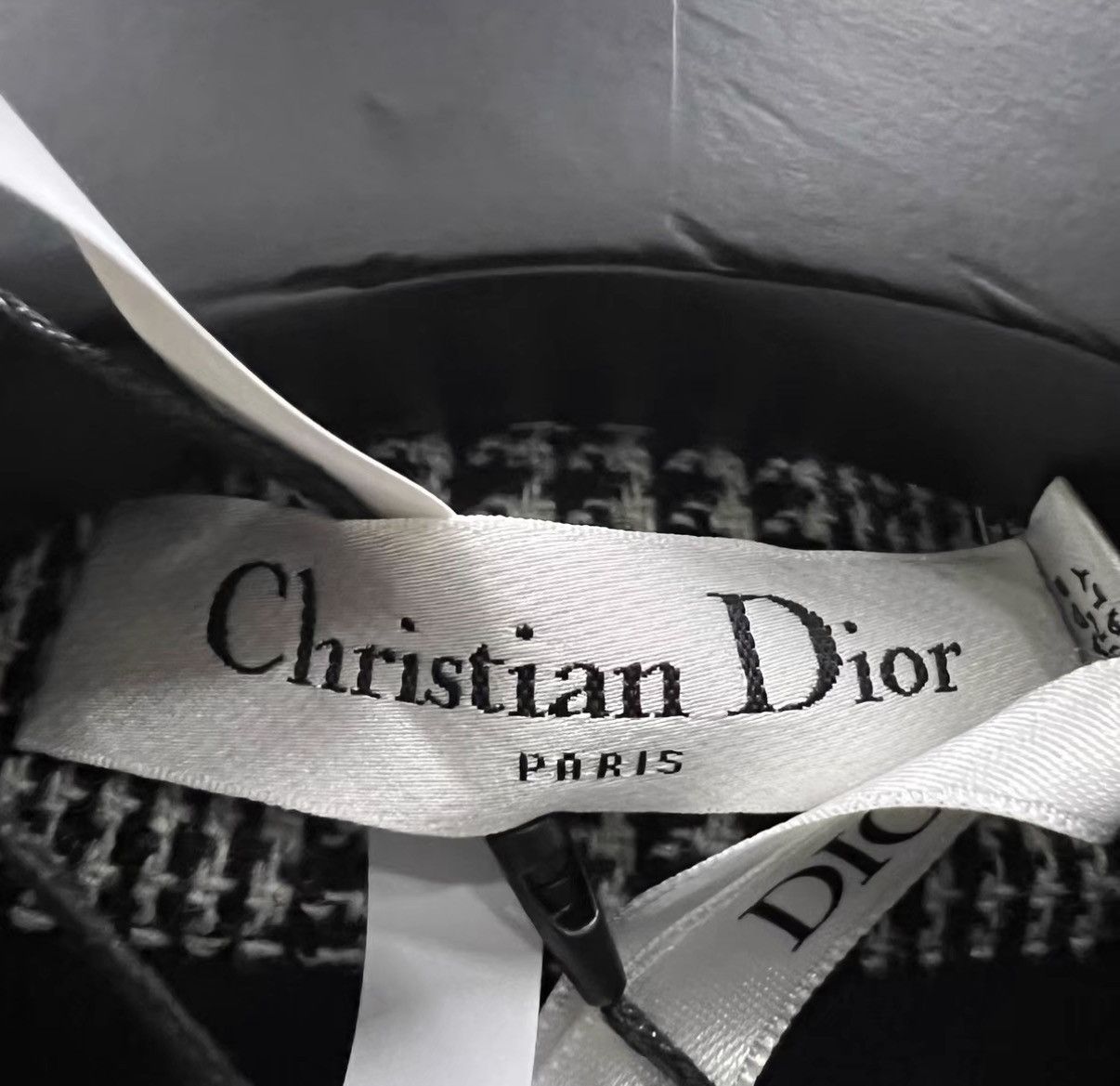 Dior Dior Grey Houndstooth All-over Print Short-Sleeve Dress J41 Size S / US 4 / IT 40 - 5 Thumbnail