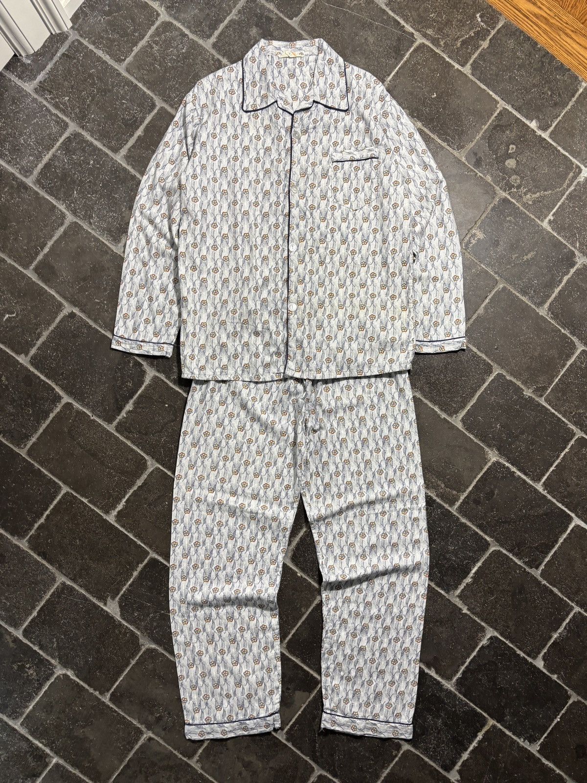 Vintage Vintage Two Piece Pajamas Set Pattern 1970s Matching Suit Size US 28 / EU 44 - 2 Thumbnail