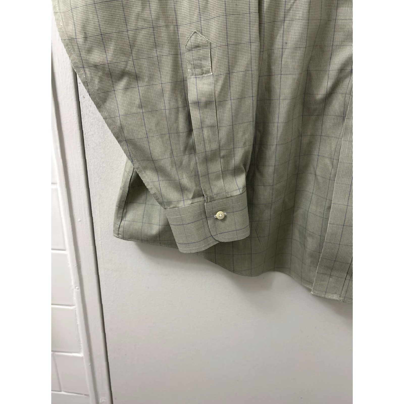 Brooks Brothers Brooks Brothers Classic Shirt Mens 17.5 Green Plaid Houndstooth Supima Button Up Size US XXL / EU 58 / 5 - 7 Thumbnail