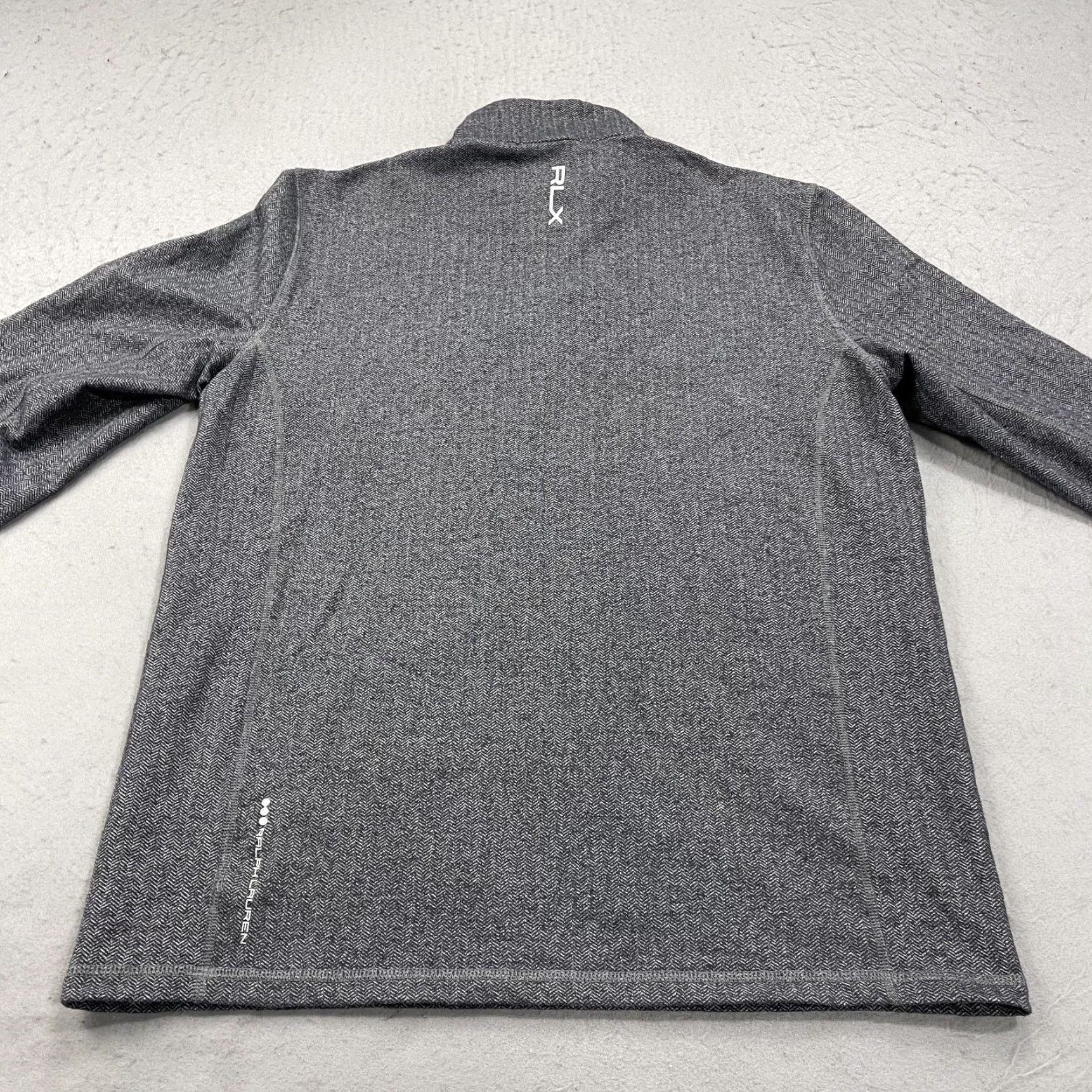 RLX Ralph Lauren RLX Ralph Lauren Golf Jacket Mens M Herringbone 1/4 Zip Logo Gray Size US M / EU 48-50 / 2 - 6 Thumbnail