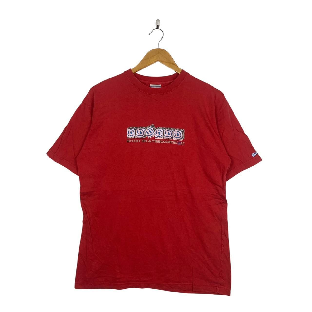 Vintage Vintage BITCH SKATEBOARD Box Logo Made In USA Tee Shirt Top Size US L / EU 52-54 / 3 - 1 Thumbnail