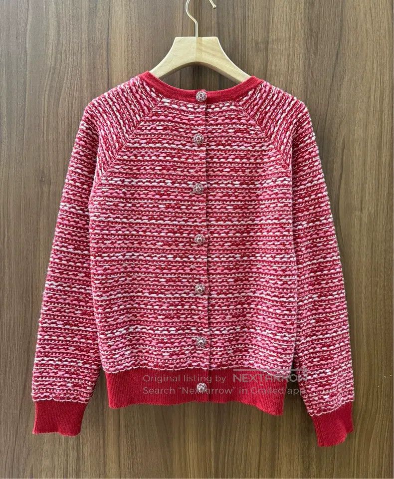 Chanel Chanel Red wool blend cardigan coat Size XS / US 0-2 / IT 36-38 - 2 Thumbnail