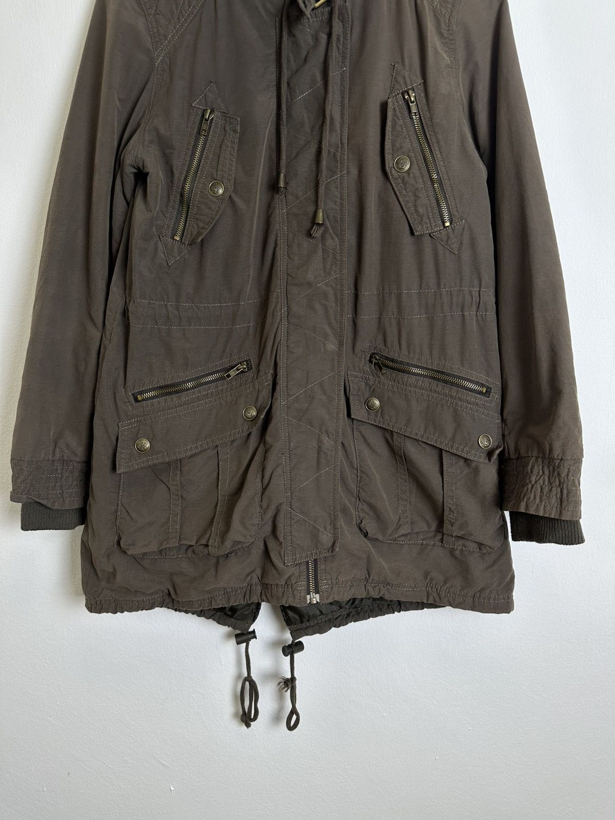 Le Grande Bleu (L.G.B.) 00’s Sorridere Multiple Pocket Fur Hoodie Parachute Jacket Size US M / EU 48-50 / 2 - 10 Thumbnail