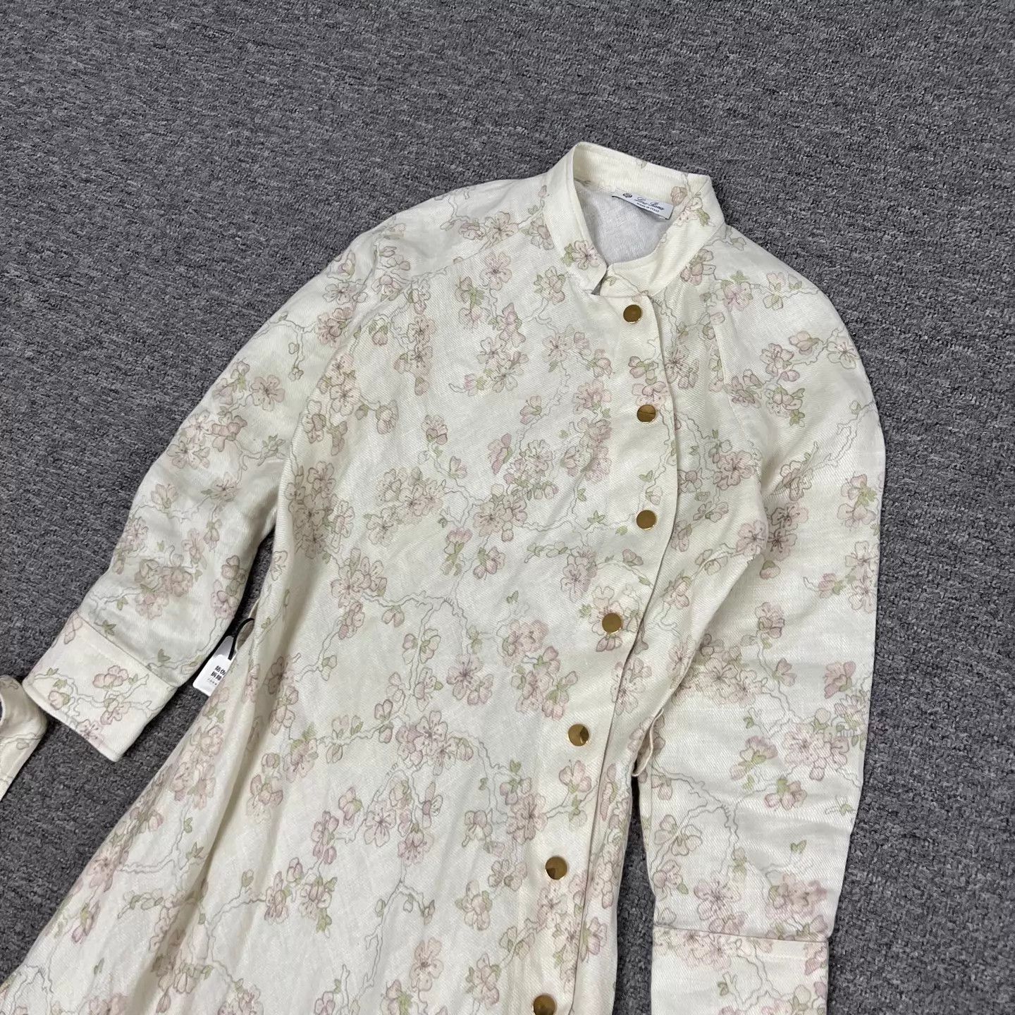 Loro Piana LP Chinese SlantCollar Sakura Linen Dress 40 99New Size S / US 4 / IT 40 - 4 Thumbnail