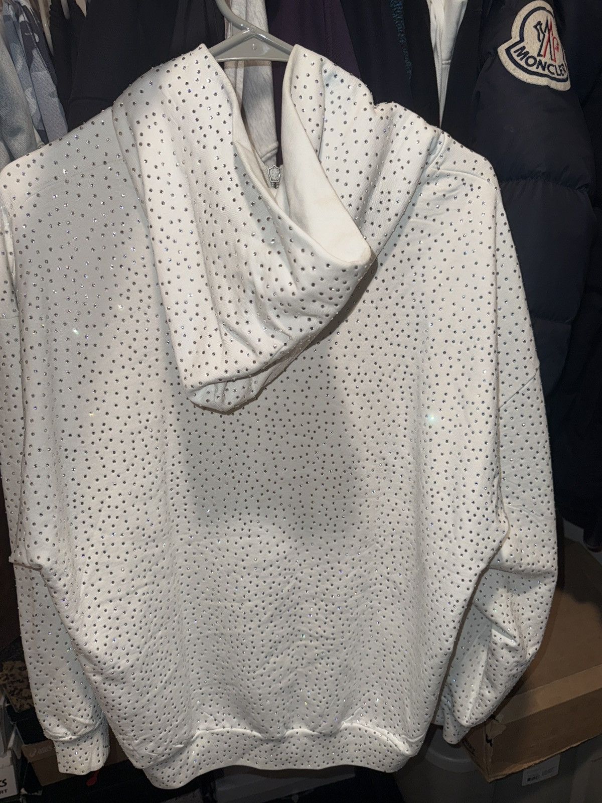 Balenciaga Balenciaga Crystal Embellished Hoodie SS23 Size US S / EU 44-46 / 1 - 8 Thumbnail