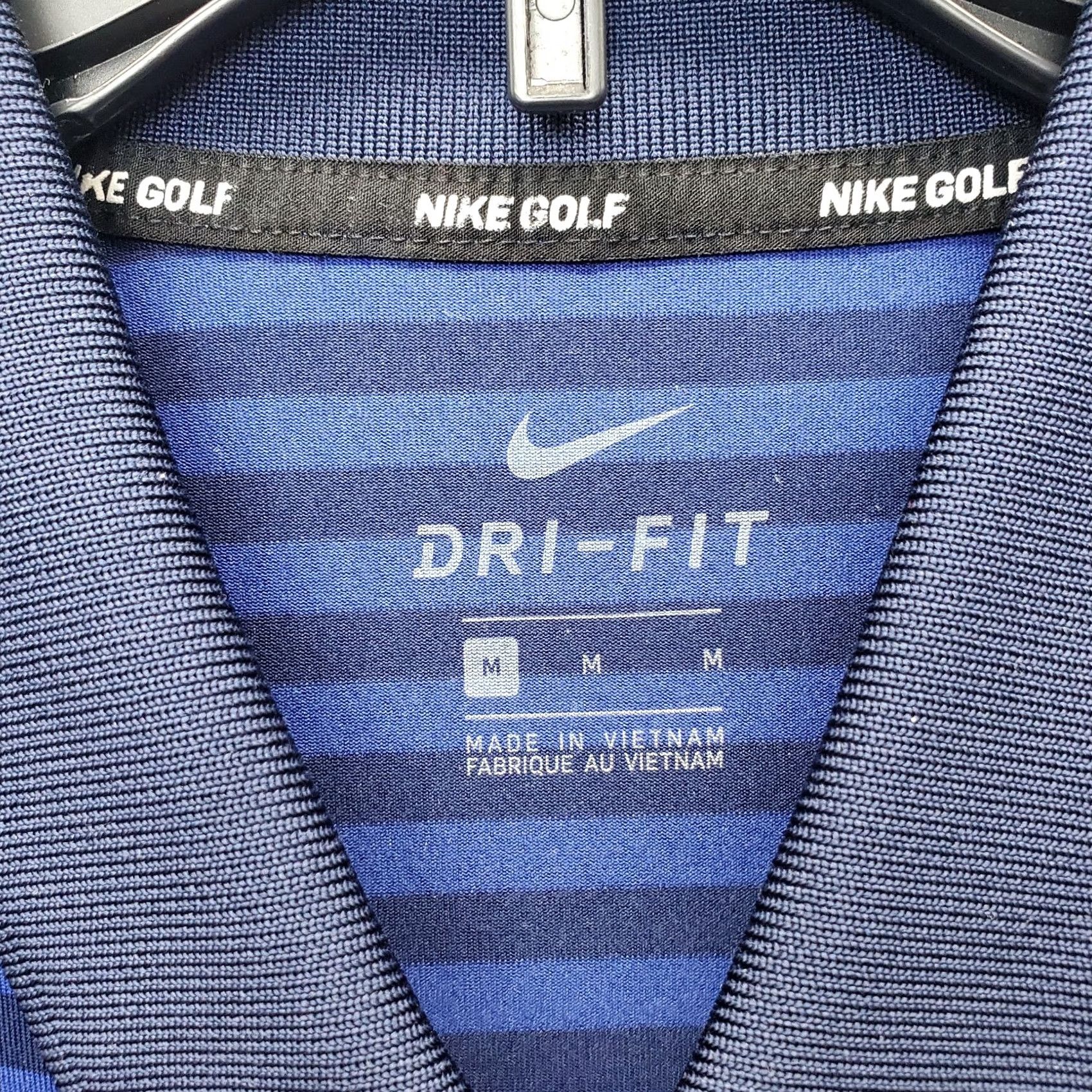 Nike Nike Dri-Fit Polo Shirt Mens M Striped Golf Performance First Tee Triangle Shirt Pattern Size US M / EU 48-50 / 2 - 4 Thumbnail