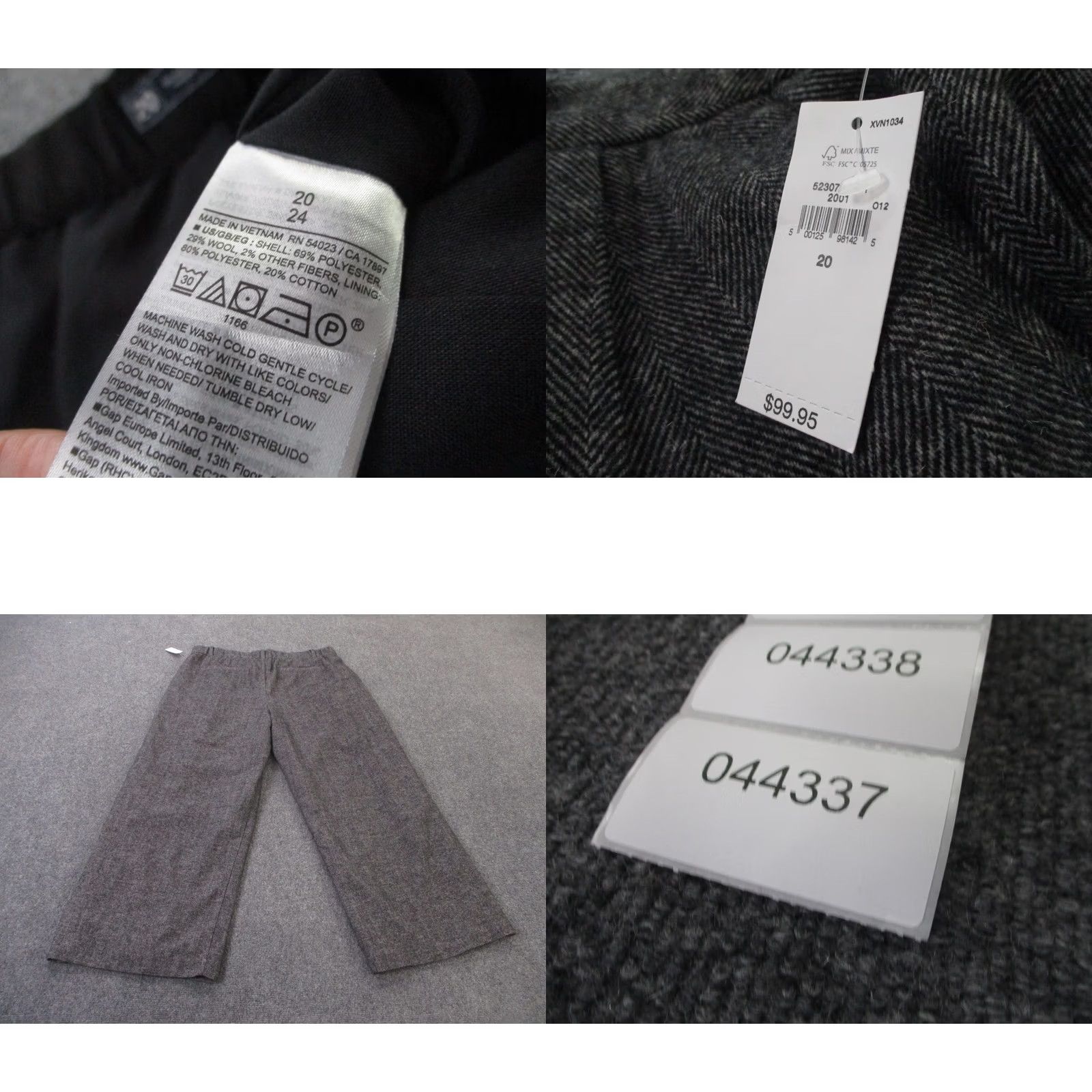 Gap Gap Women Pants 20 Gray Wool 365 High Rise Trouser Wide Leg Business NEW Size 27" / US 4 / IT 40 - 8 Thumbnail