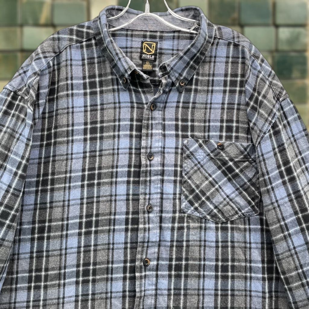 Vintage Noble Outfitters Flannel Shirt Men 2XL Tall Outdoor Logger Cabin Workwear Grunge Size US XXL / EU 58 / 5 - 1 Thumbnail