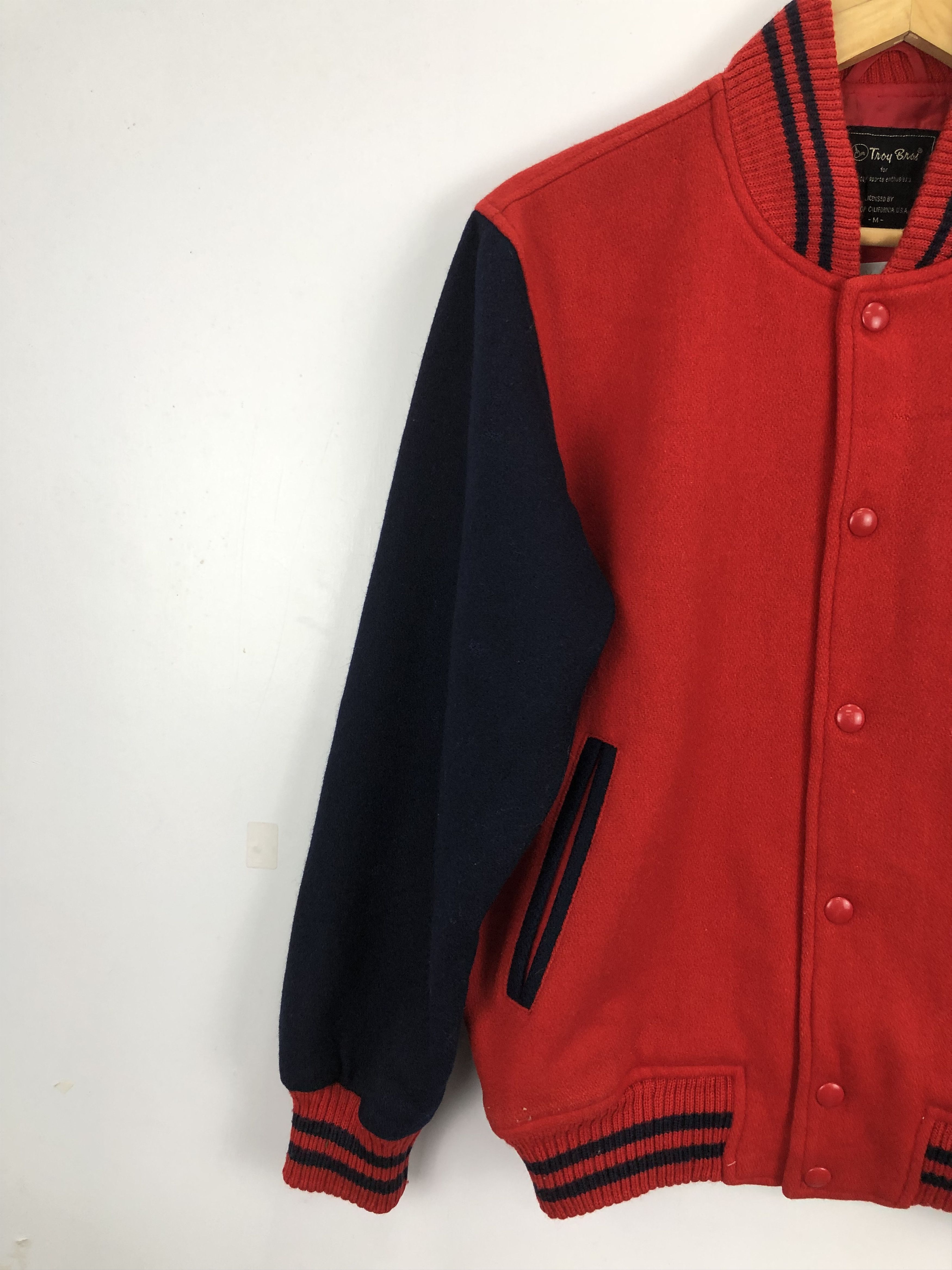 Vintage Vintage Troy Bros Wool Varsity Jacket V0308 Size US M / EU 48-50 / 2 - 6 Thumbnail