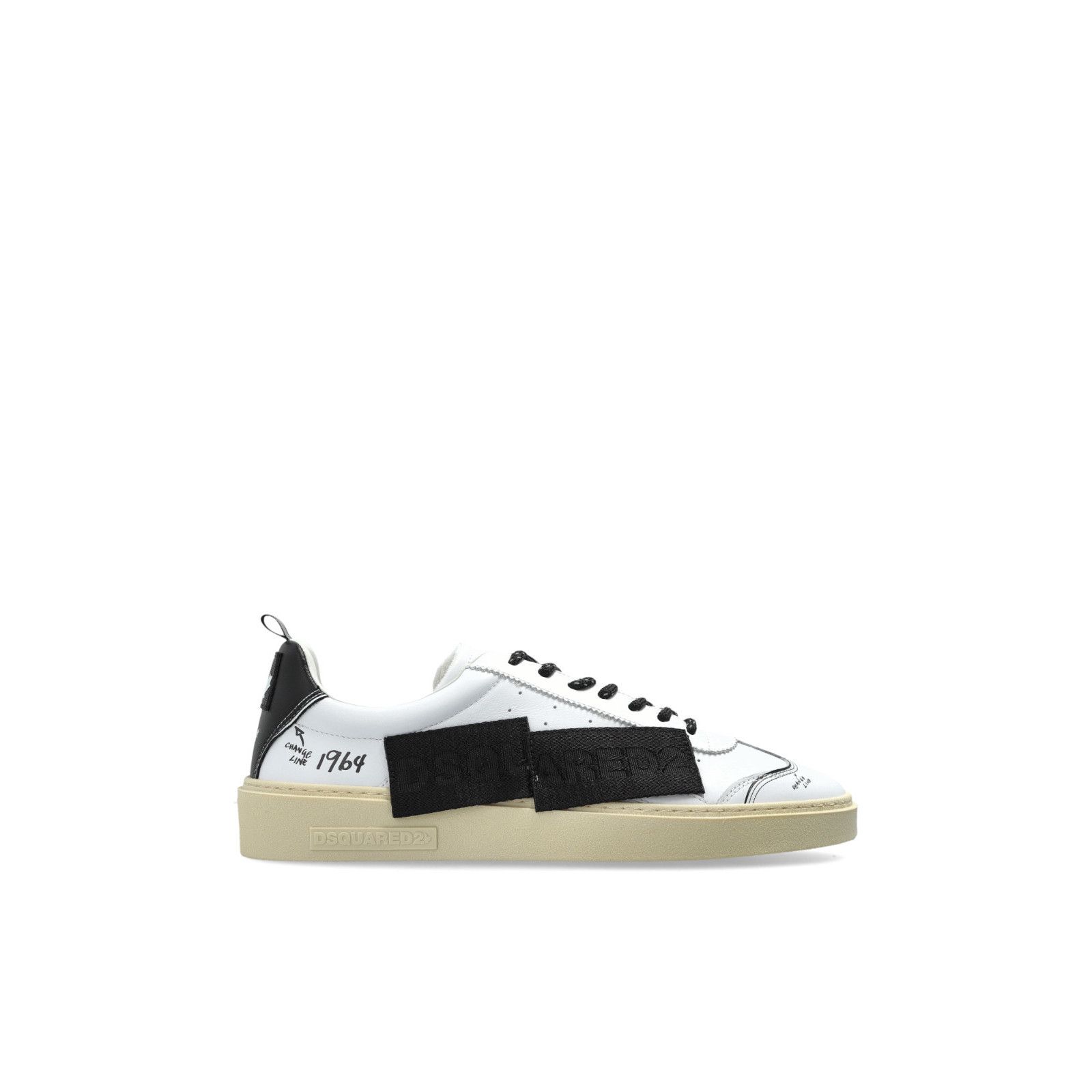 Dsquared2 DSQUARED2 Sprinter White Leather Sneakers New And Authentic Size US 8.5 / EU 41-42 - 1 Thumbnail