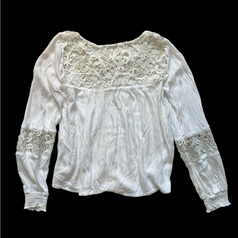 Designer Hollister see through summer long sleeve top Size XS / US 0-2 / IT 36-38 - 2 Thumbnail