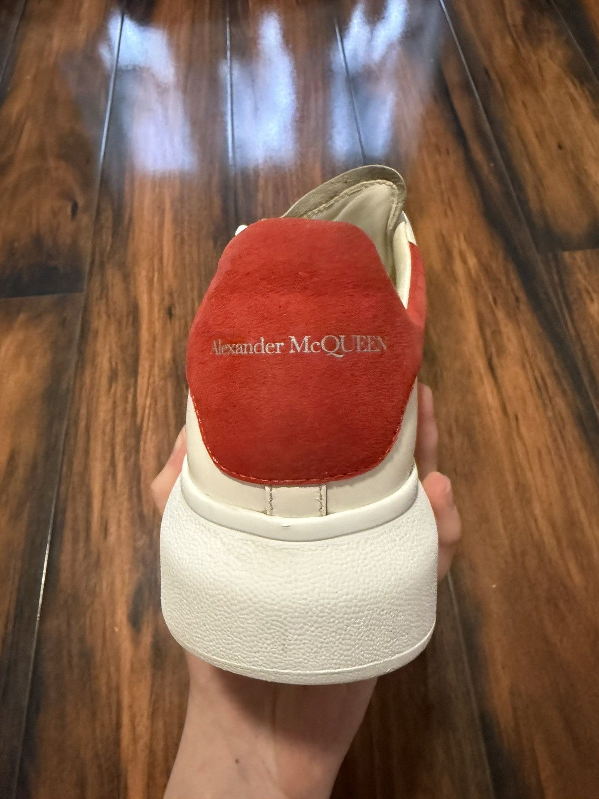 Alexander McQueen Alexander Mcqueen Oversized Sneaker White Red Velvet Heel Size US 10 / EU 43 - 5 Thumbnail