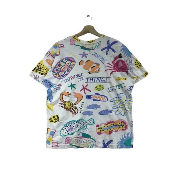 Other Vtg 90’ KEN DONE AUSTRALIA Art AOP Tee Shirt Drawing Beach Size M / US 6-8 / IT 42-44 - 2 Thumbnail