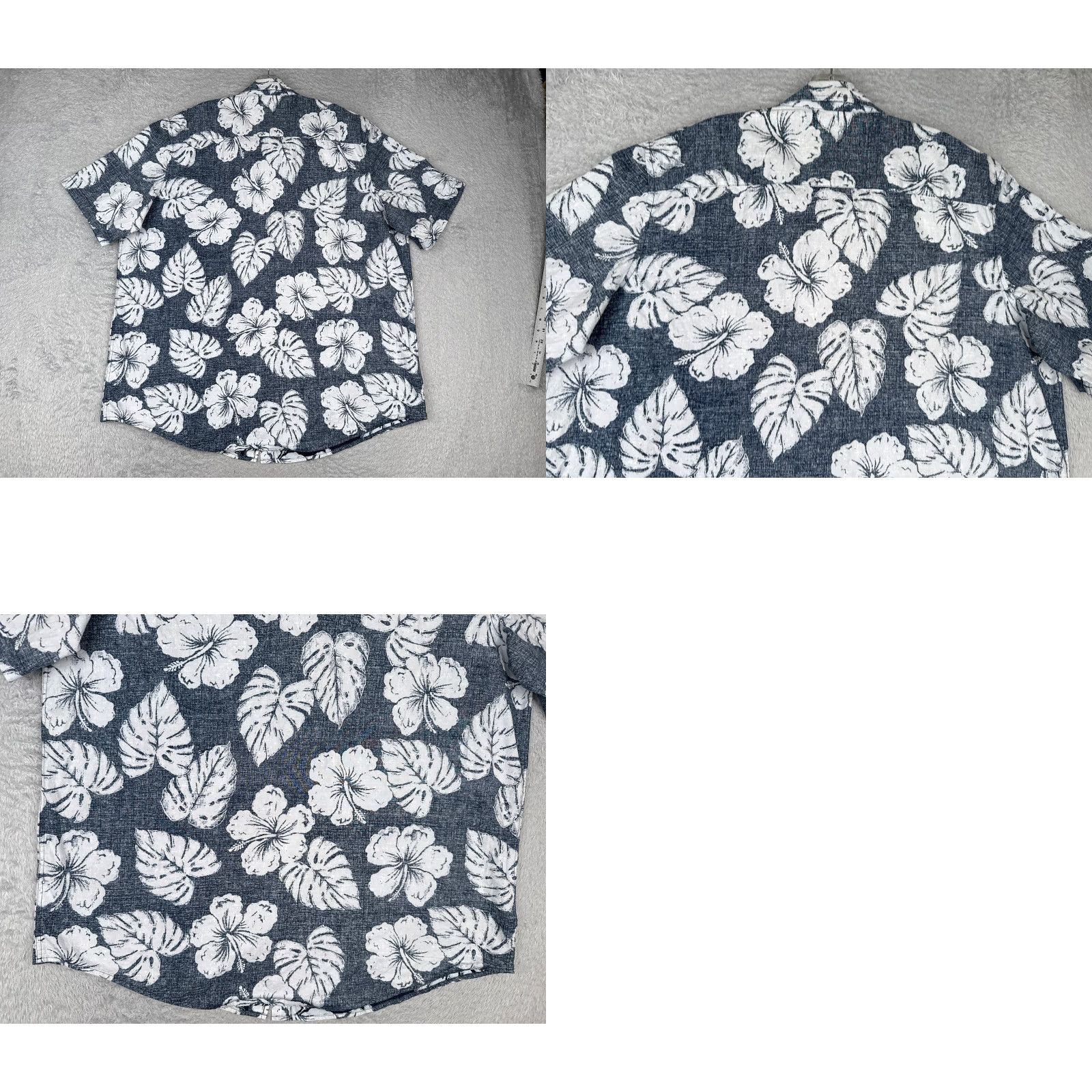 George George Shirt Mens XL Blue White Floral Cotton Blend Hawaiian Button-Up Size US XL / EU 56 / 4 - 9 Thumbnail