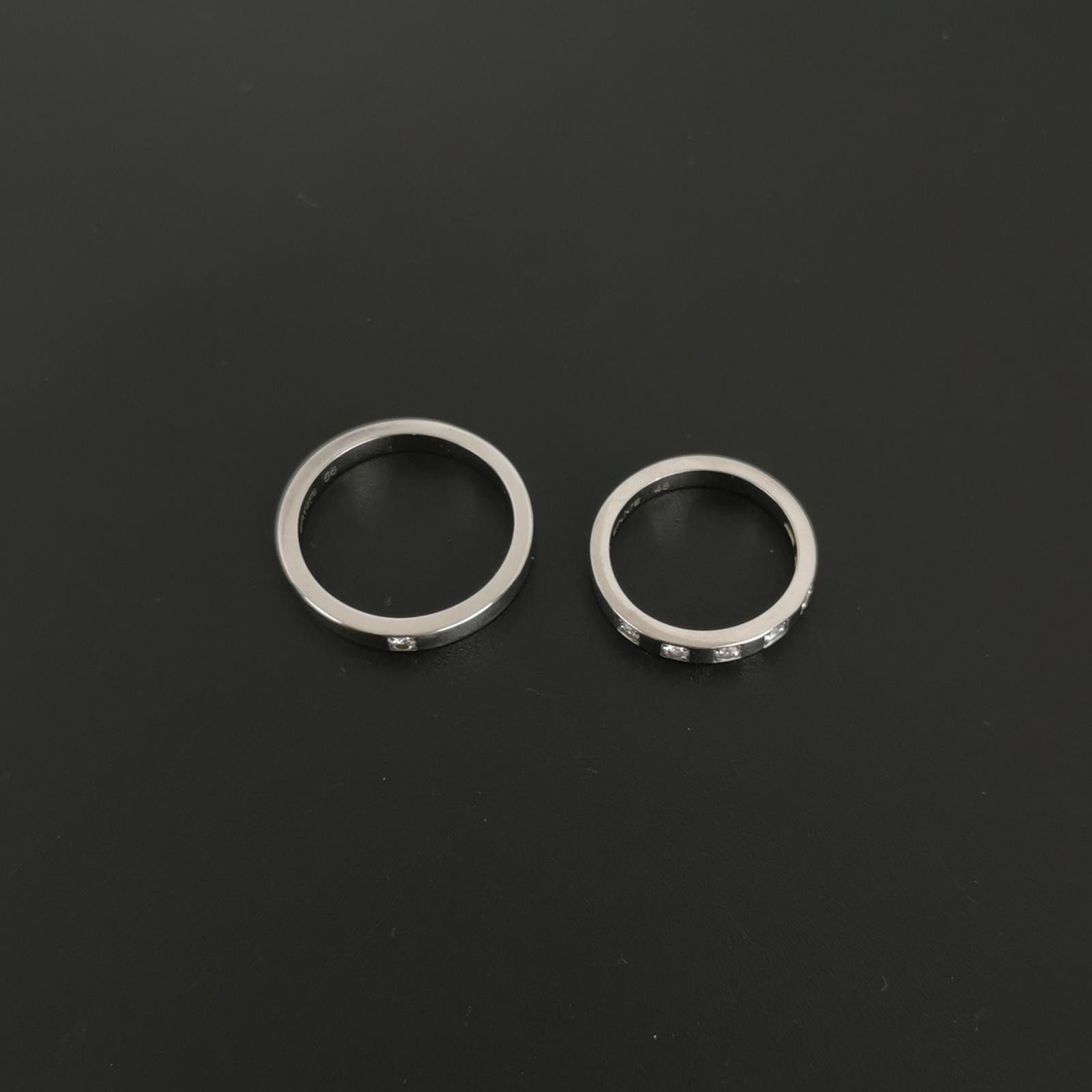 Bvlgari Bvlgari MARRY ME Platinum PT950 Diamond Couple Ring Size 9 Size ONE SIZE - 4 Thumbnail