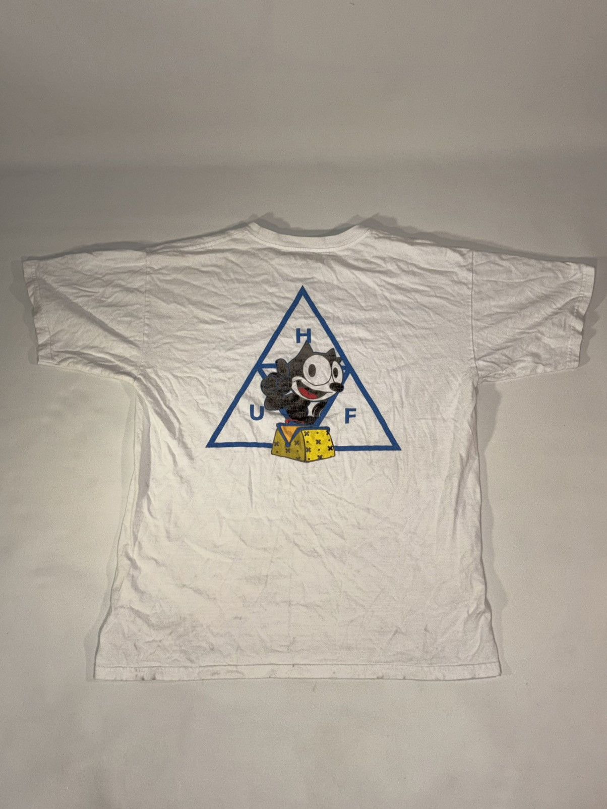 Huf HUF X Felix The Cat Small Chest Back Graphic White T-Shirt Size US M / EU 48-50 / 2 - 4 Thumbnail