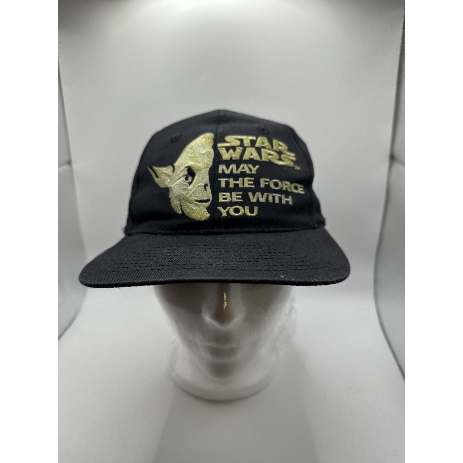 Star Wars Vintage 1996 Star Wars Yoda Snapback Hat Black Size ONE SIZE - 1 Thumbnail