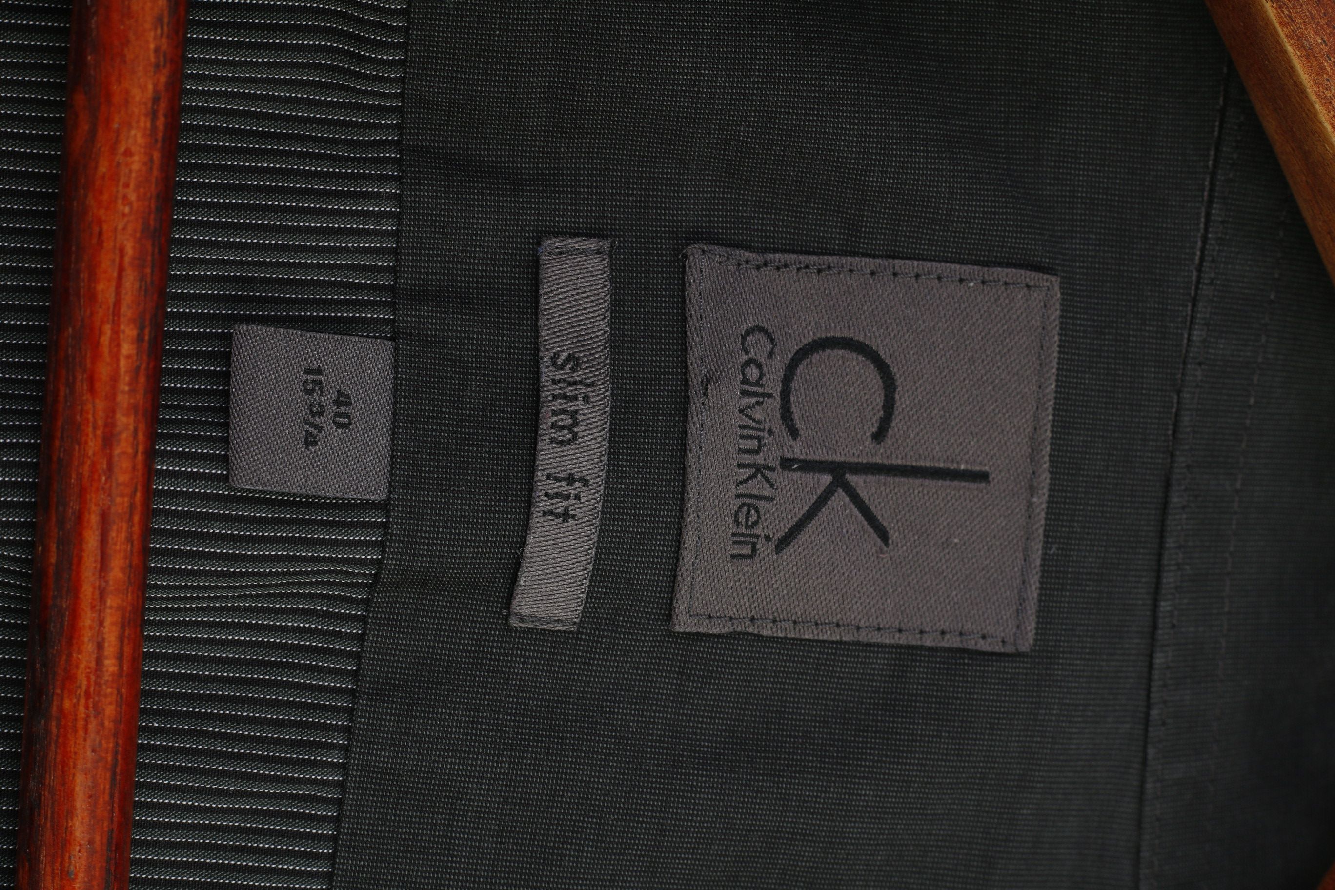 Calvin Klein Calvin Klein Men 40 15.75 S Casual Shirt Striped Slim 9984 Size US S / EU 44-46 / 1 - 5 Thumbnail