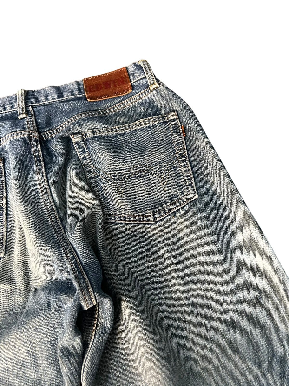 Edwin Edwin 505xx Selvedge Distressed Faded Jean Size US 31 - 13 Thumbnail