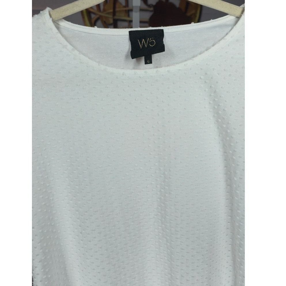 Other W5 White Textured Puff Sleeve Blouse - Size Small Size S / US 4 / IT 40 - 2 Thumbnail