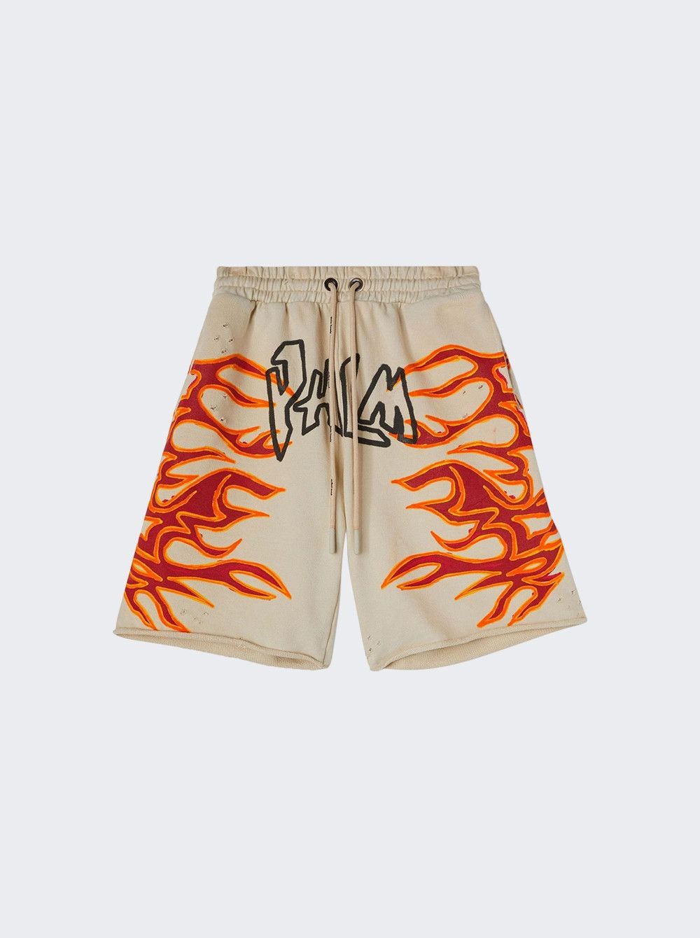 Palm Angels o1mle1025 Graffiti Flames Sweatshorts in Multicolor Size US 32 / EU 48 - 1 Thumbnail
