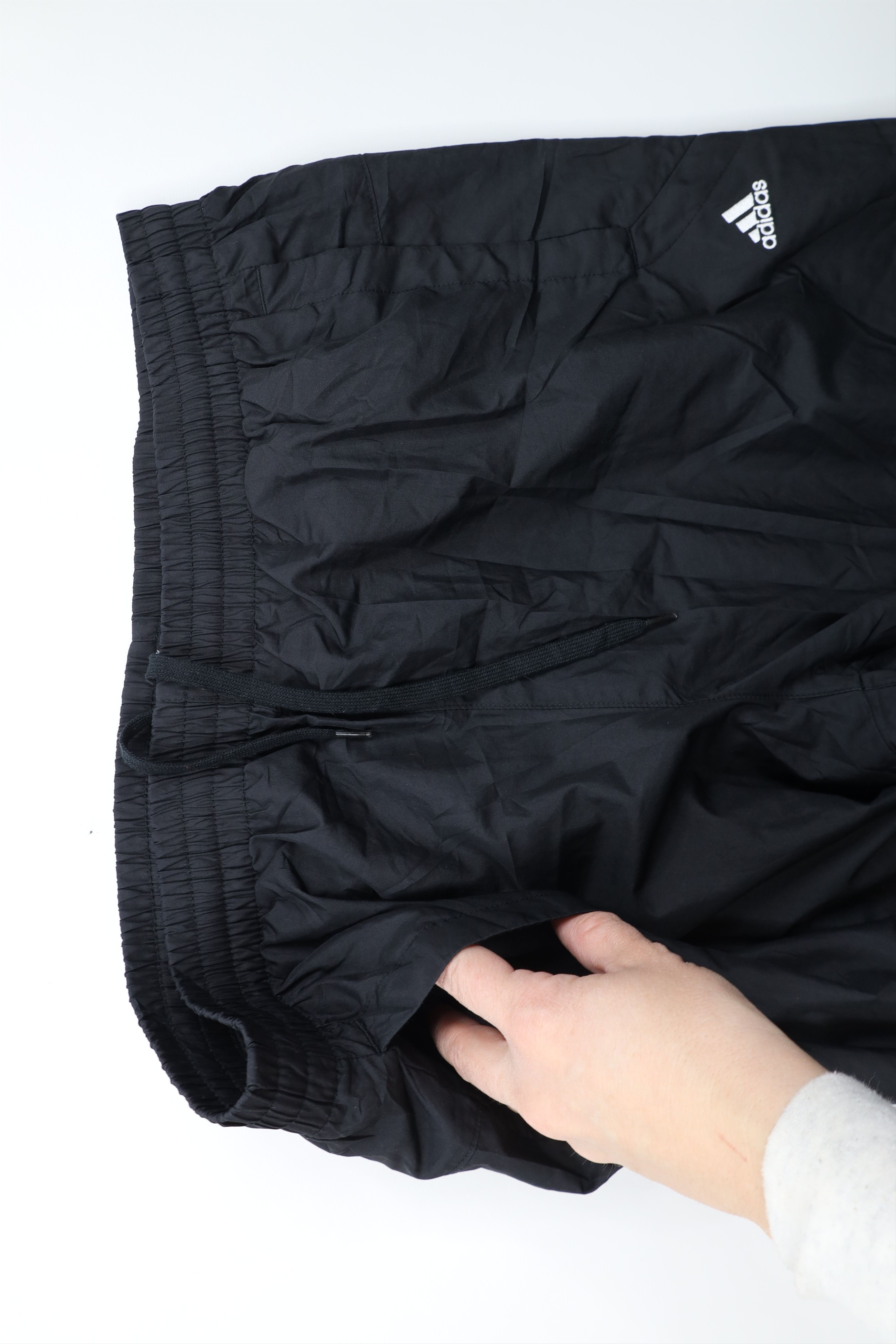 Adidas × Vintage Vintage Adidas Spell Out Striped Lined Wide Leg Pants Black Size US 34 / EU 50 - 5 Thumbnail