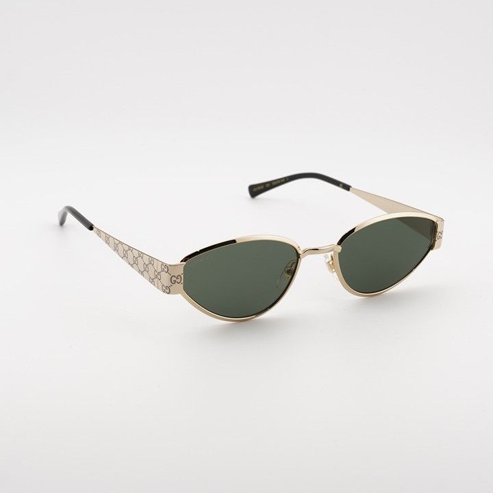 Gucci Gucci GG1853S 001 Sunglasses Gold Oval Frame, Grey Lenses Size ONE SIZE - 2 Thumbnail