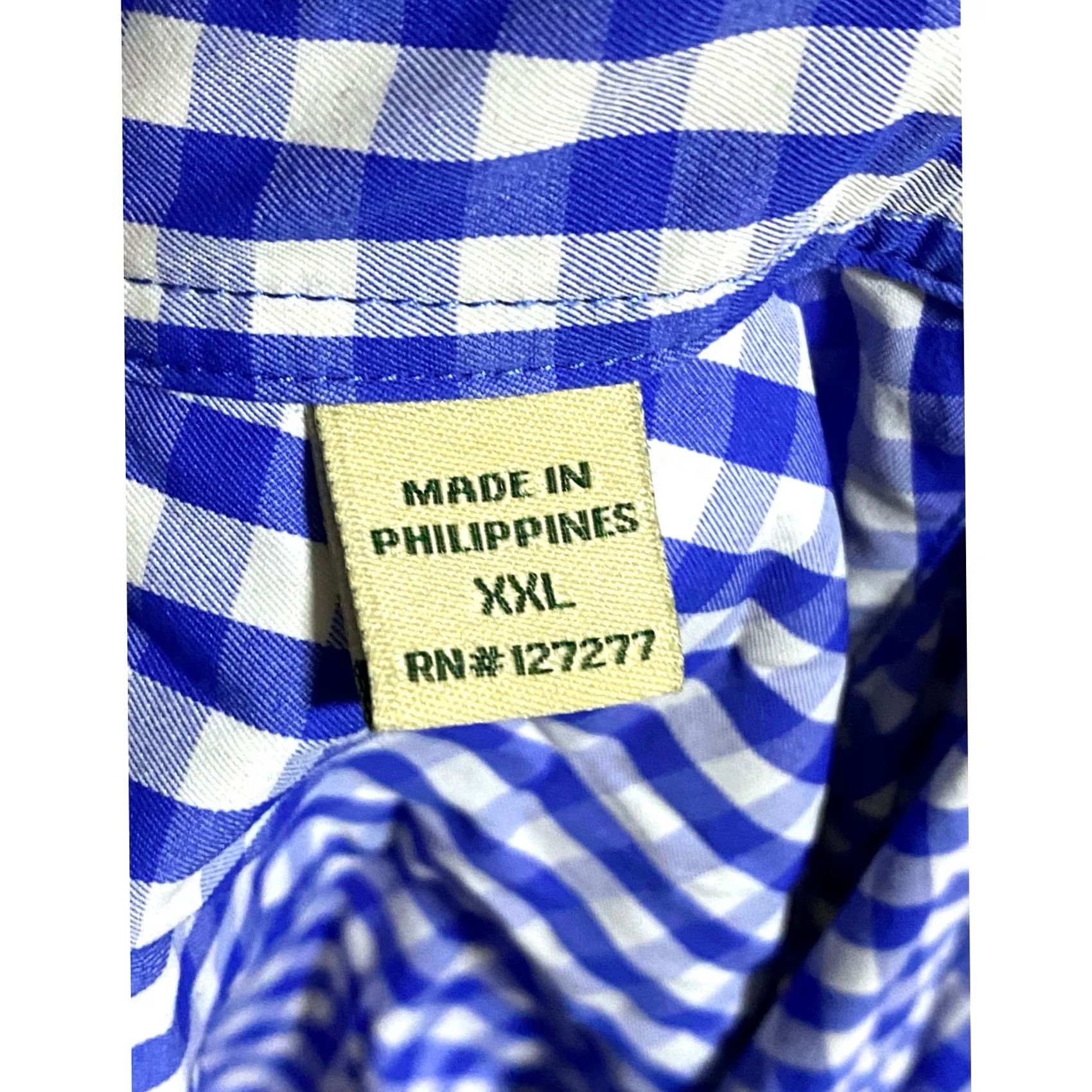Vintage Donald Ross Button Shirt Mens XXL Blue White Gingham Golf Office Work Shirt Size US XXL / EU 58 / 5 - 7 Thumbnail