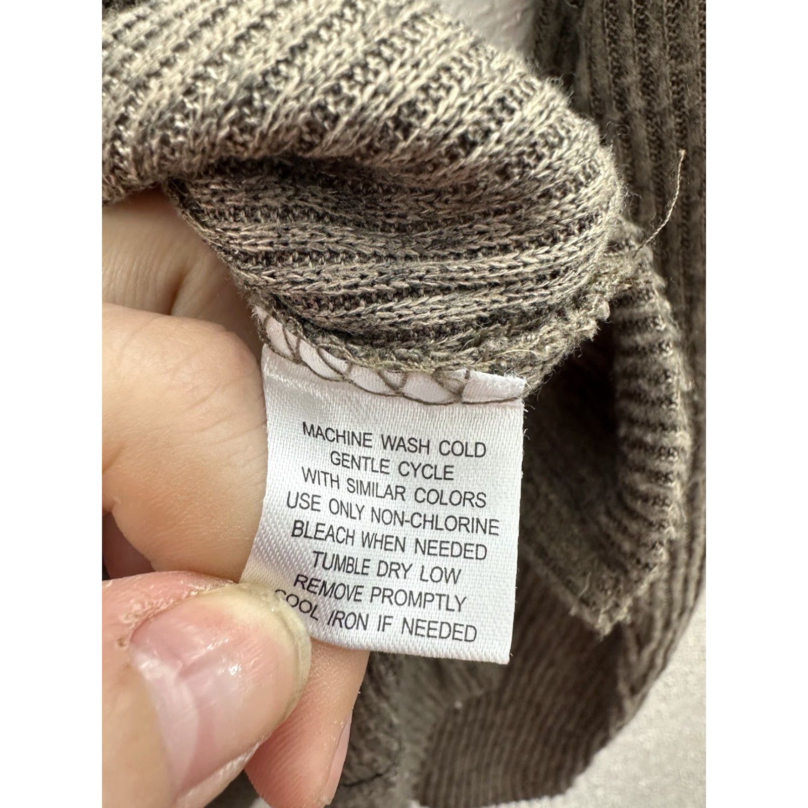 Vintage New York Laundry Sweater Womens Small Brown Ribbed Long Sleeve V-Neck Size S / US 4 / IT 40 - 7 Thumbnail