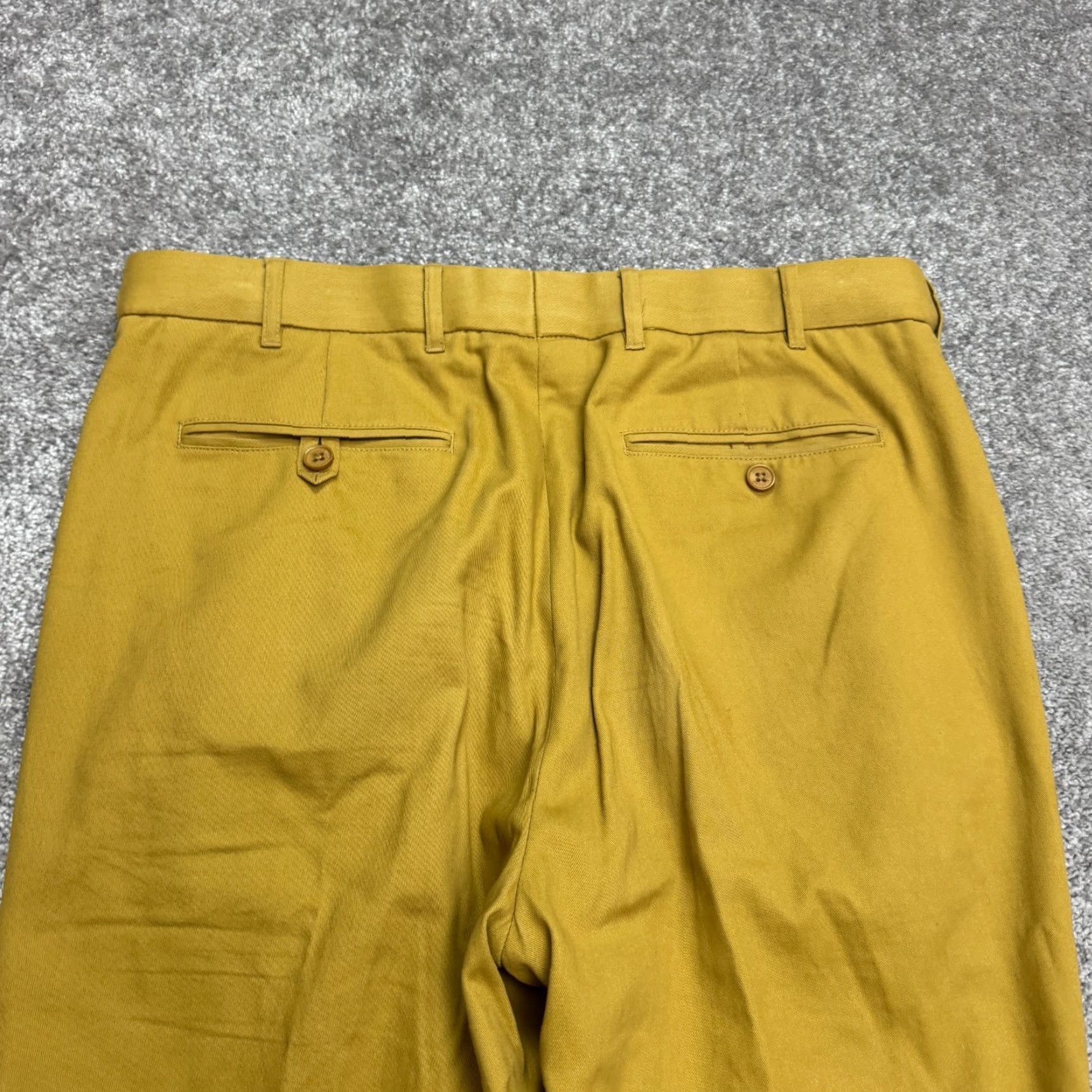 Vintage Peter Christian Cotton Chino Pants 36x28 Mustard Yellow Straight Leg Slacks Mens Size US 36 / EU 52 - 5 Thumbnail