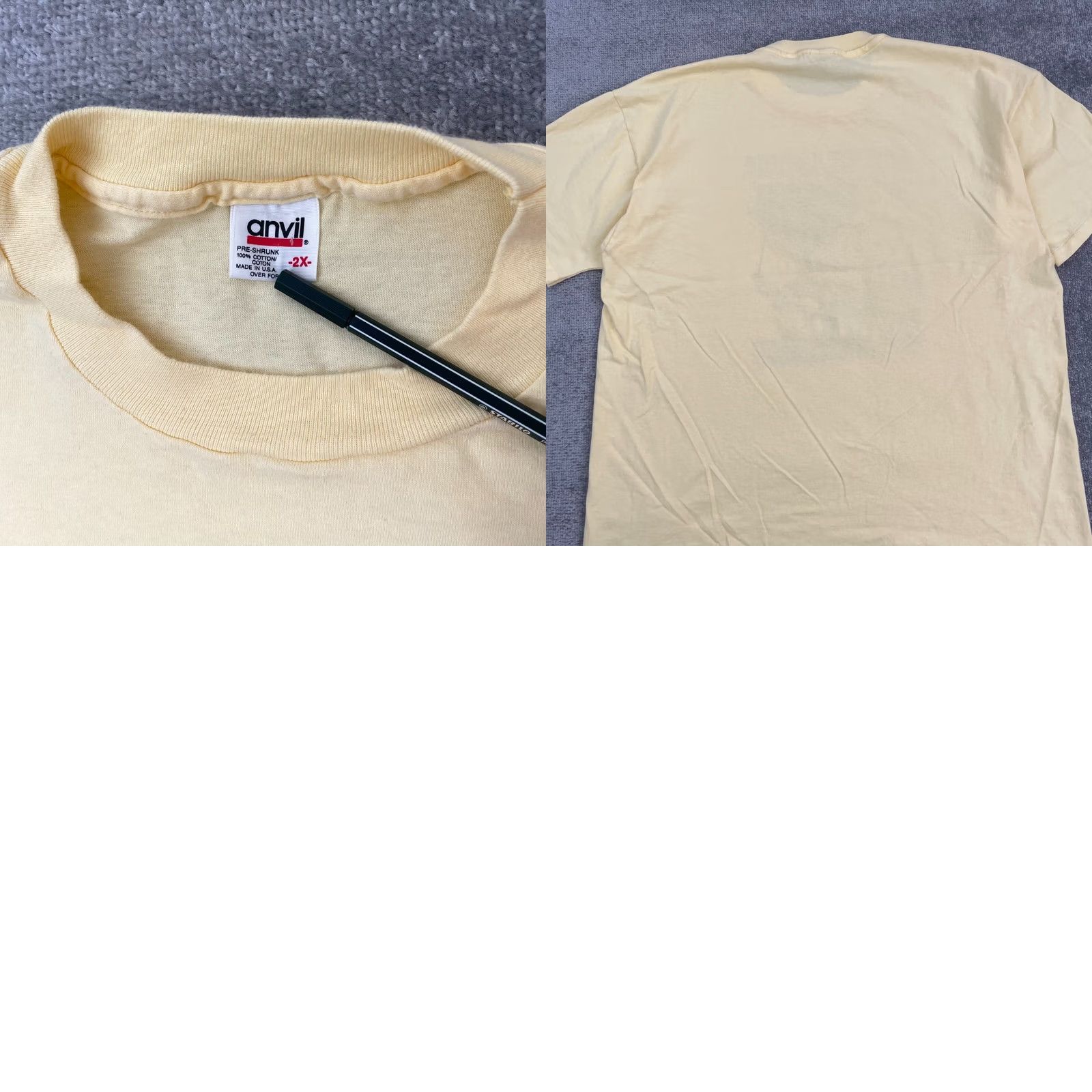 Vintage VINTAGE Meadowlands PA Horse Riding T-Shirt 2XL Solid Yellow Short Sleeve Mens Size US XXL / EU 58 / 5 - 8 Thumbnail