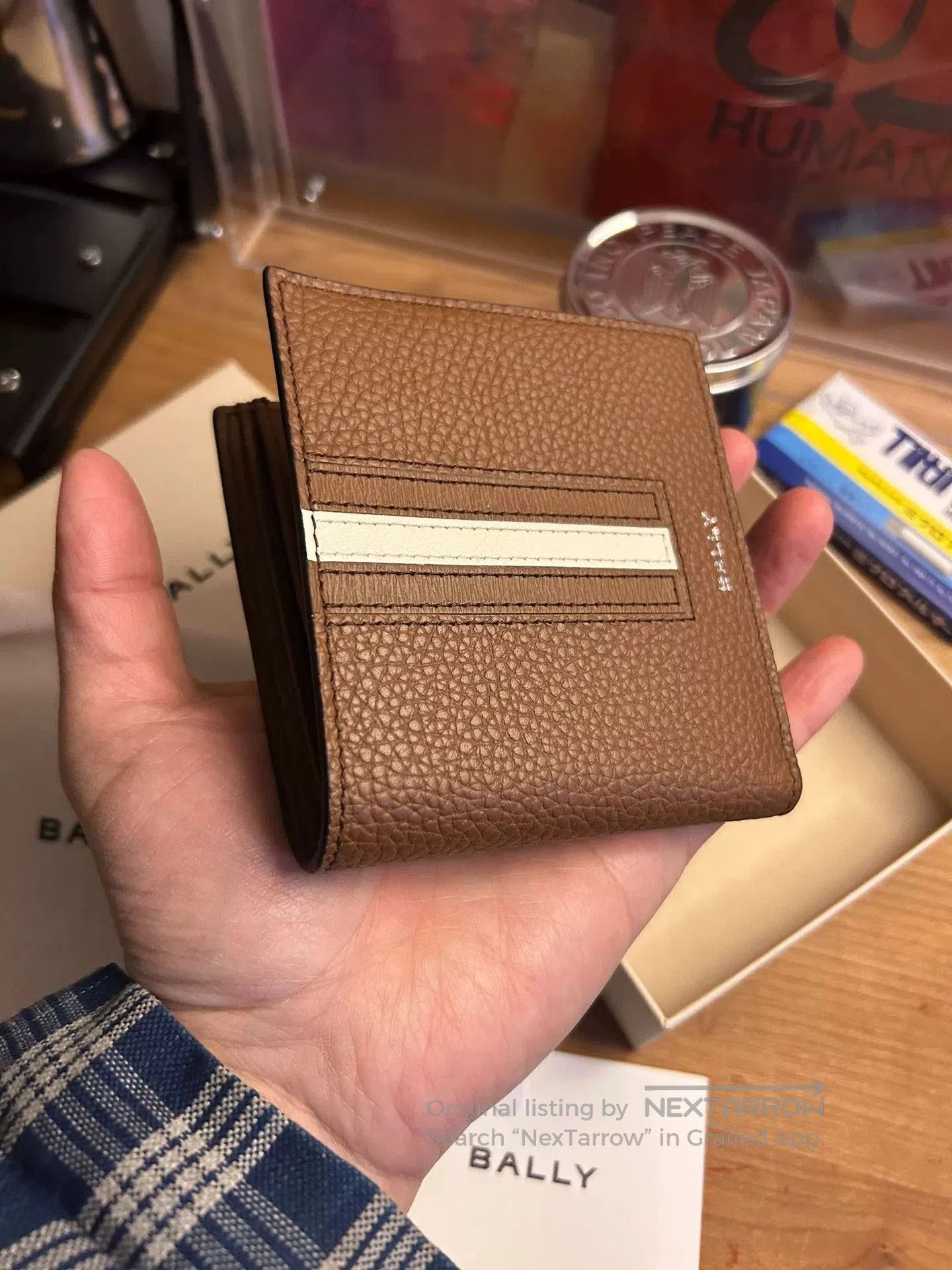 Bally Bally Brown Wallet with White Stripe. Size ONE SIZE - 9 Thumbnail