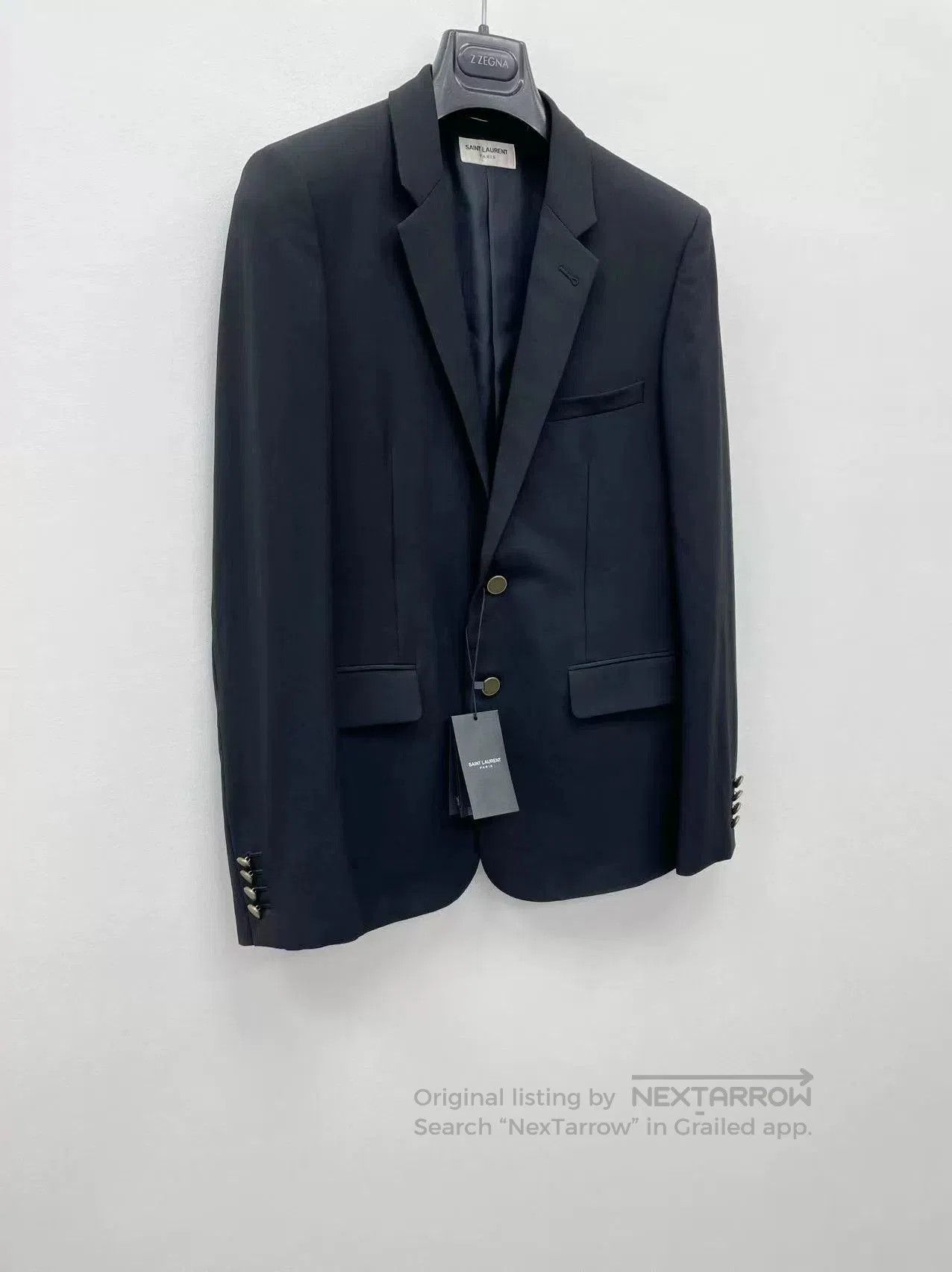 Saint Laurent Paris Saint Laurent Black Wool Blazer. Size US L / EU 52-54 / 3 - 1 Thumbnail