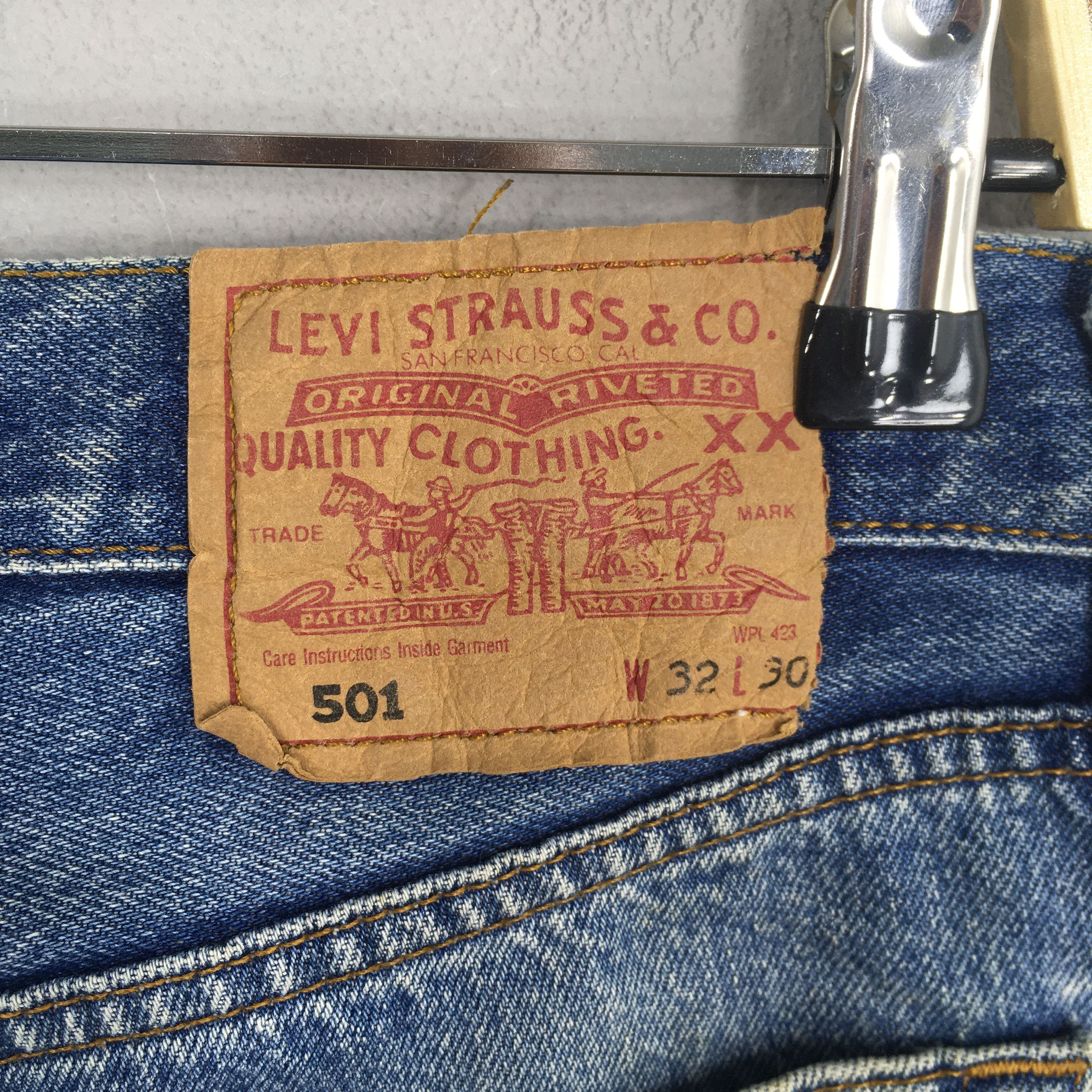 Levi's Size 30x29 Vintage 90s Levi's 501 Faded Blue Jeans Size US 30 / EU 46 - 12 Thumbnail