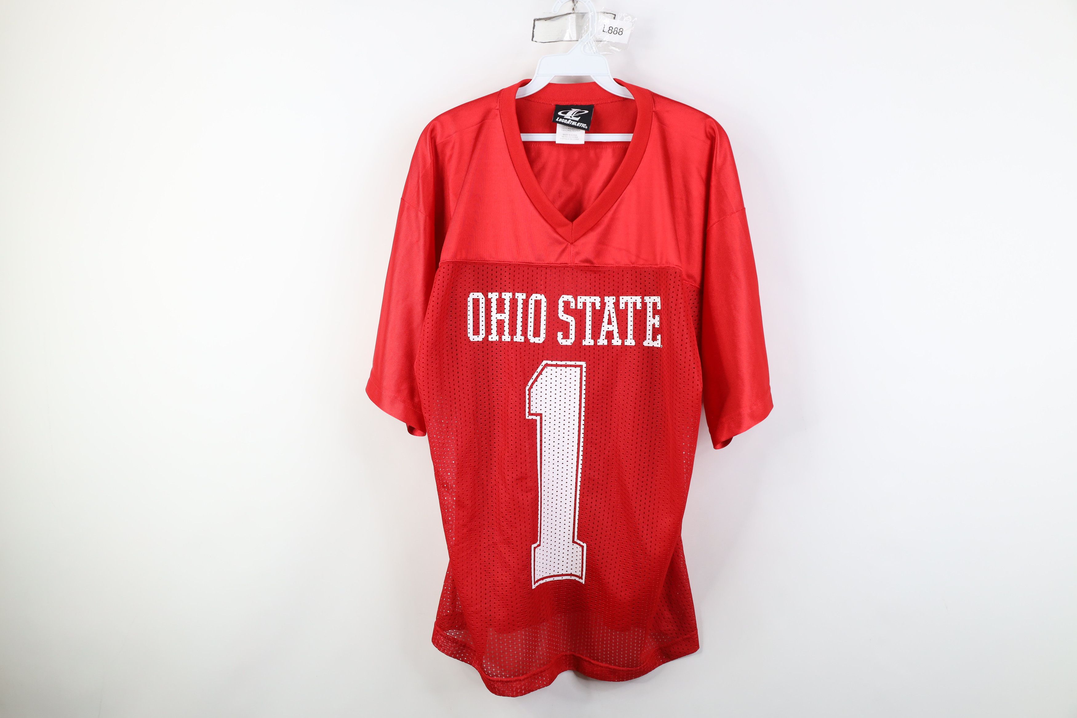 Vintage Vintage 90s Y2K Ohio State University Football Jersey Red #1 Size US L / EU 52-54 / 3 - 1 Thumbnail