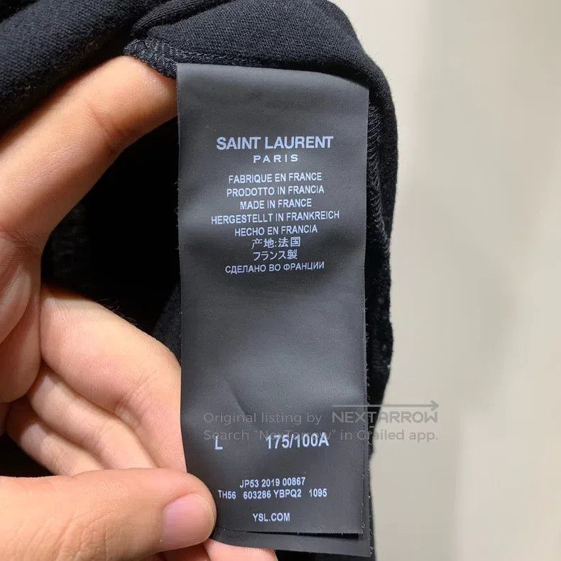 Saint Laurent Paris Saint Laurent Paris Chest Logo Printed Short Sleeve T-Shir Size US L / EU 52-54 / 3 - 2 Thumbnail