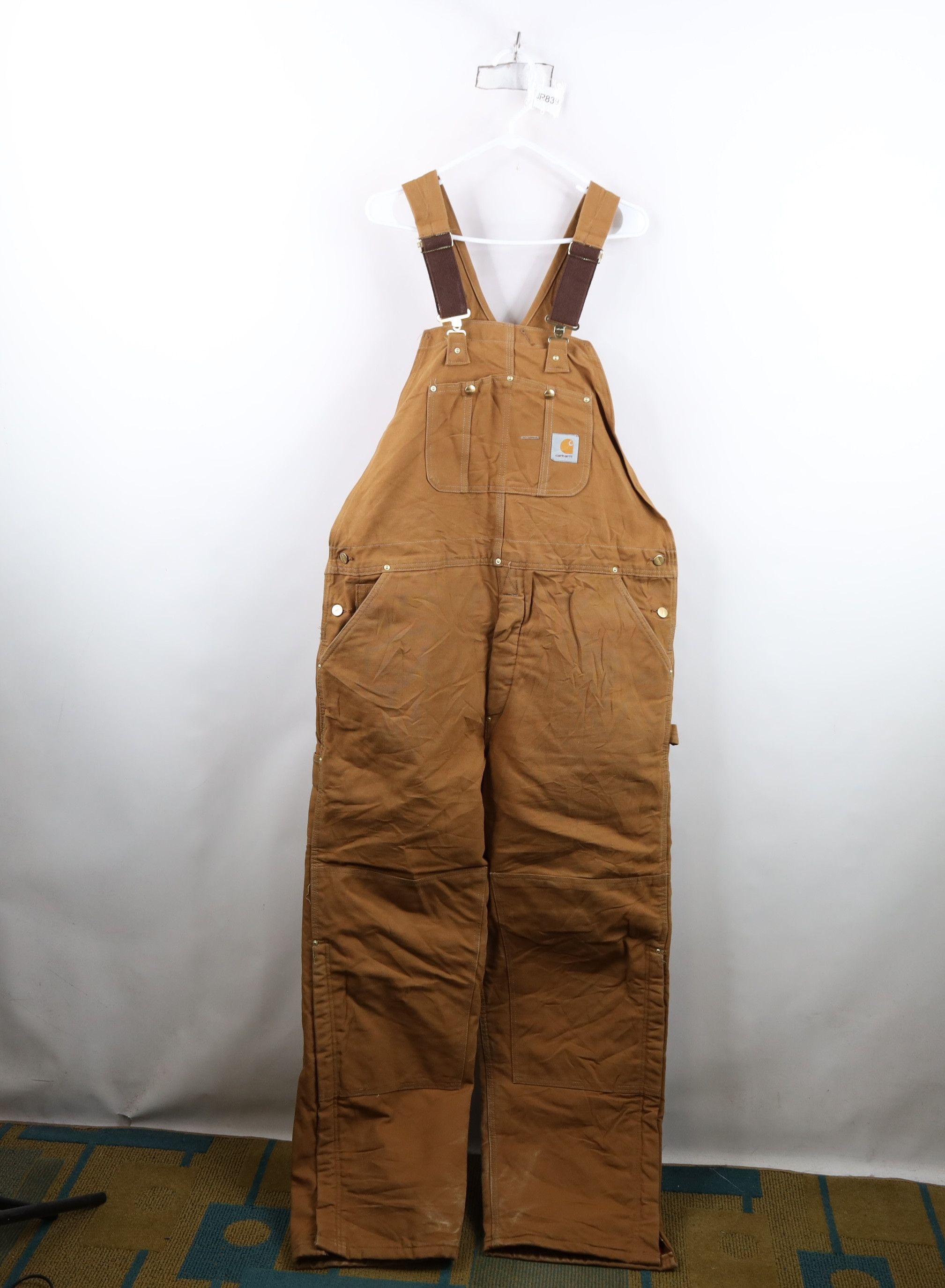 Carhartt Vintage Y2K 2003 Carhartt Distressed Quilted Overalls Size US 44 / EU 60 - 1 Thumbnail