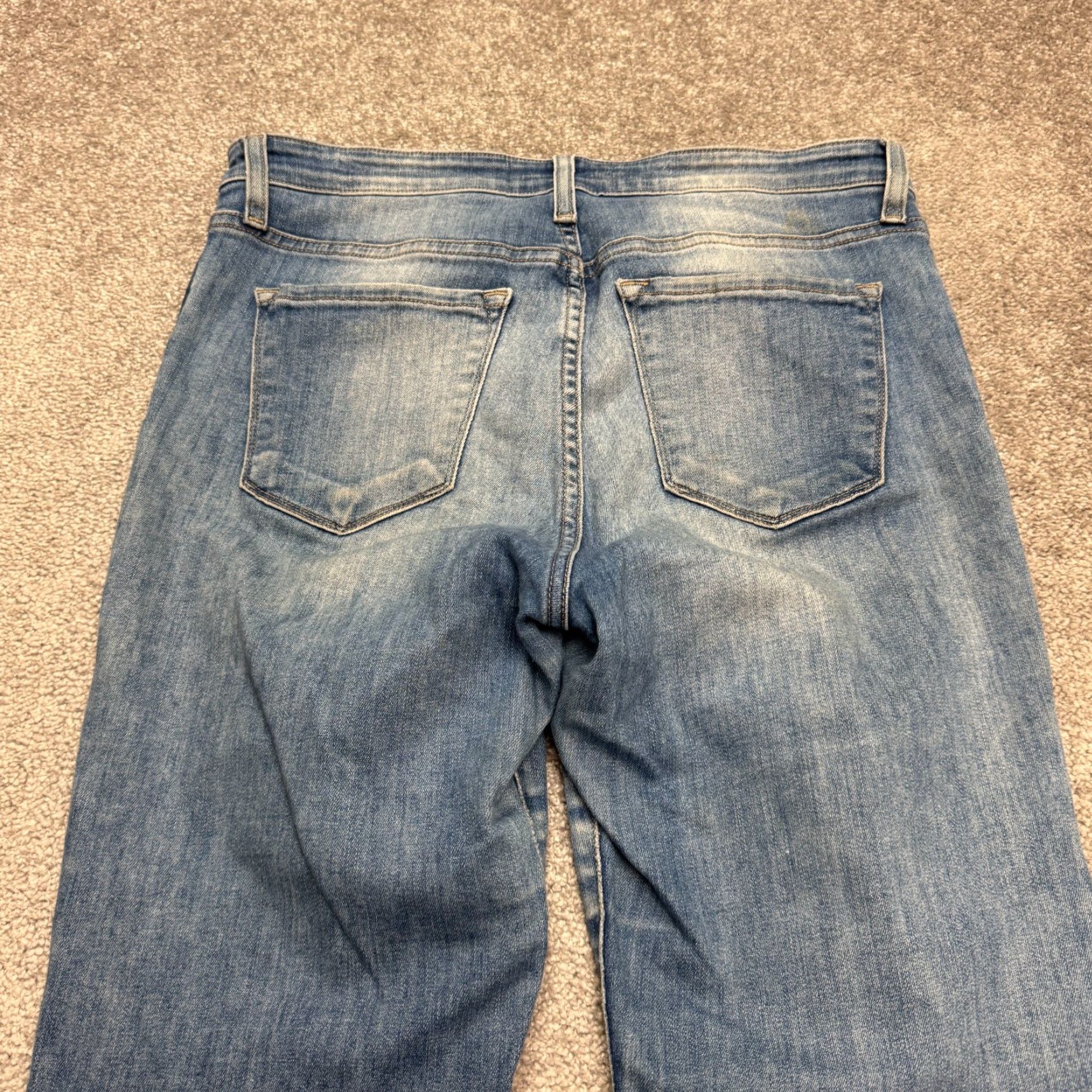 Vintage Flying Monkey Jeans Two Tone Denim Womens 30 Blue Mid Rise Ankle Slit 27in Inseam City Outdoor Size 30" / US 8 / IT 44 - 5 Thumbnail