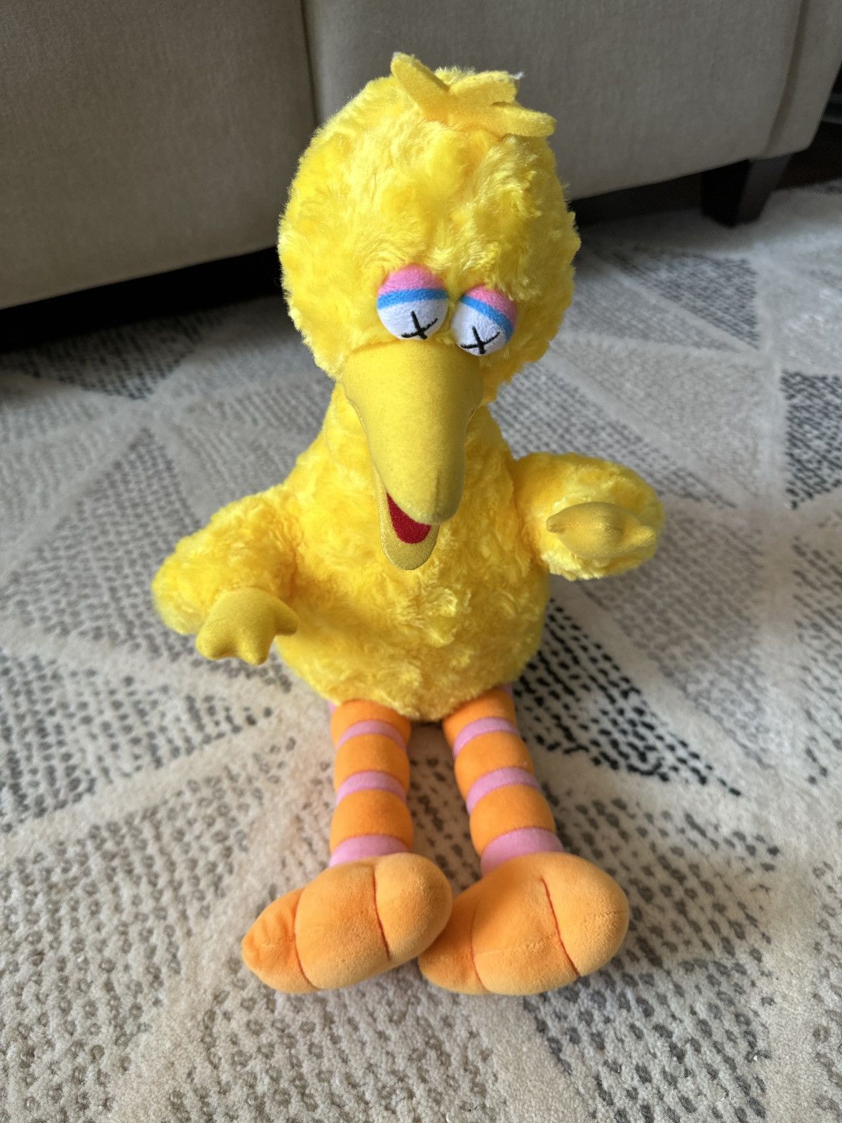 Kaws X Sesame Street X UNIQLO Grand Oiseau Artiste Conçu Peluche Jouet Neuf | Australia