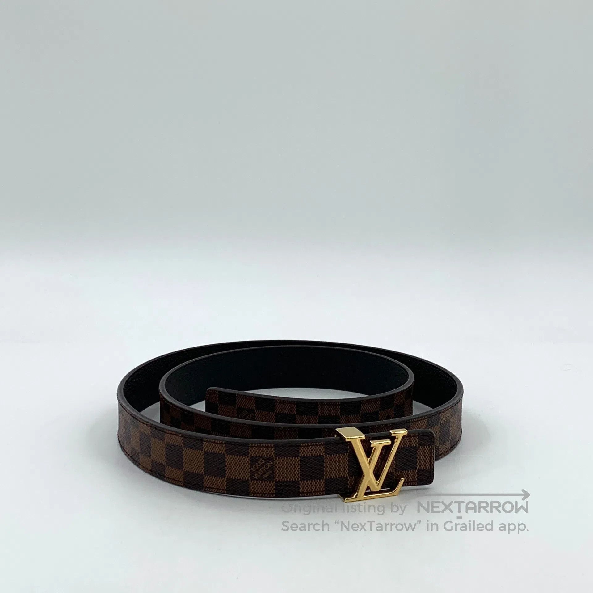 Louis Vuitton Louis Vuitton Dark Brown Checkerboard Smooth Buckle Leathe Size ONE SIZE - 2 Thumbnail